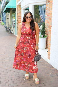 Leaves Are Falling Belted Dress