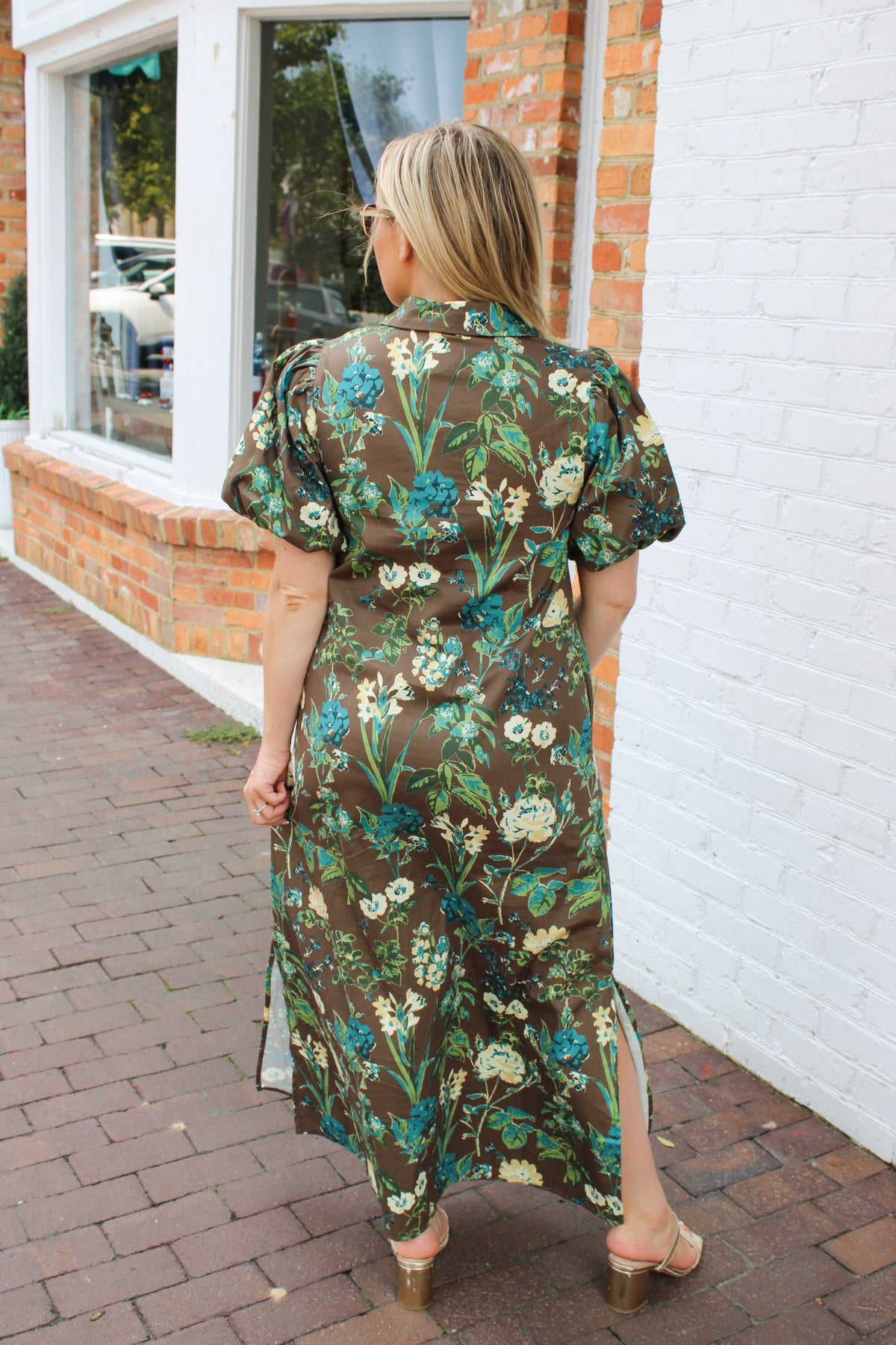 Bella Floral Maxi in Brown