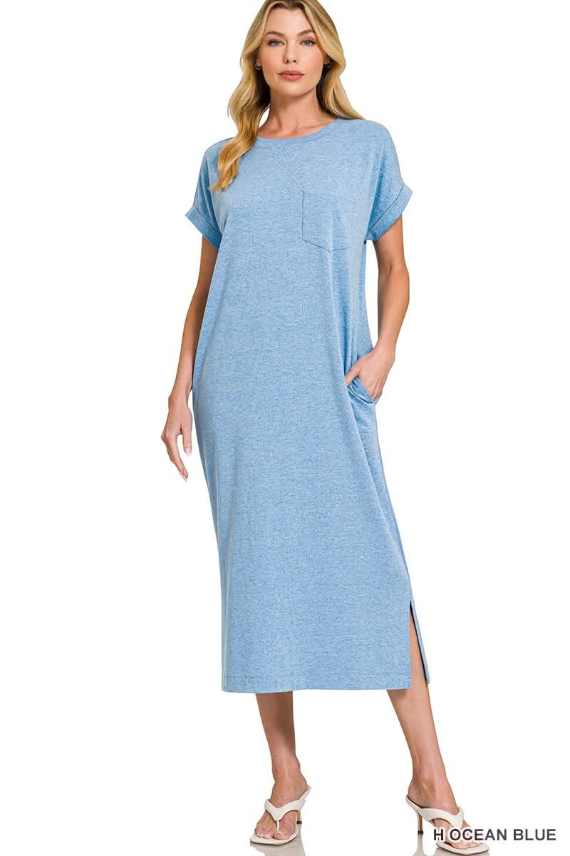 The Best Basic Dress in Ocean Blue | BOMB BASIC