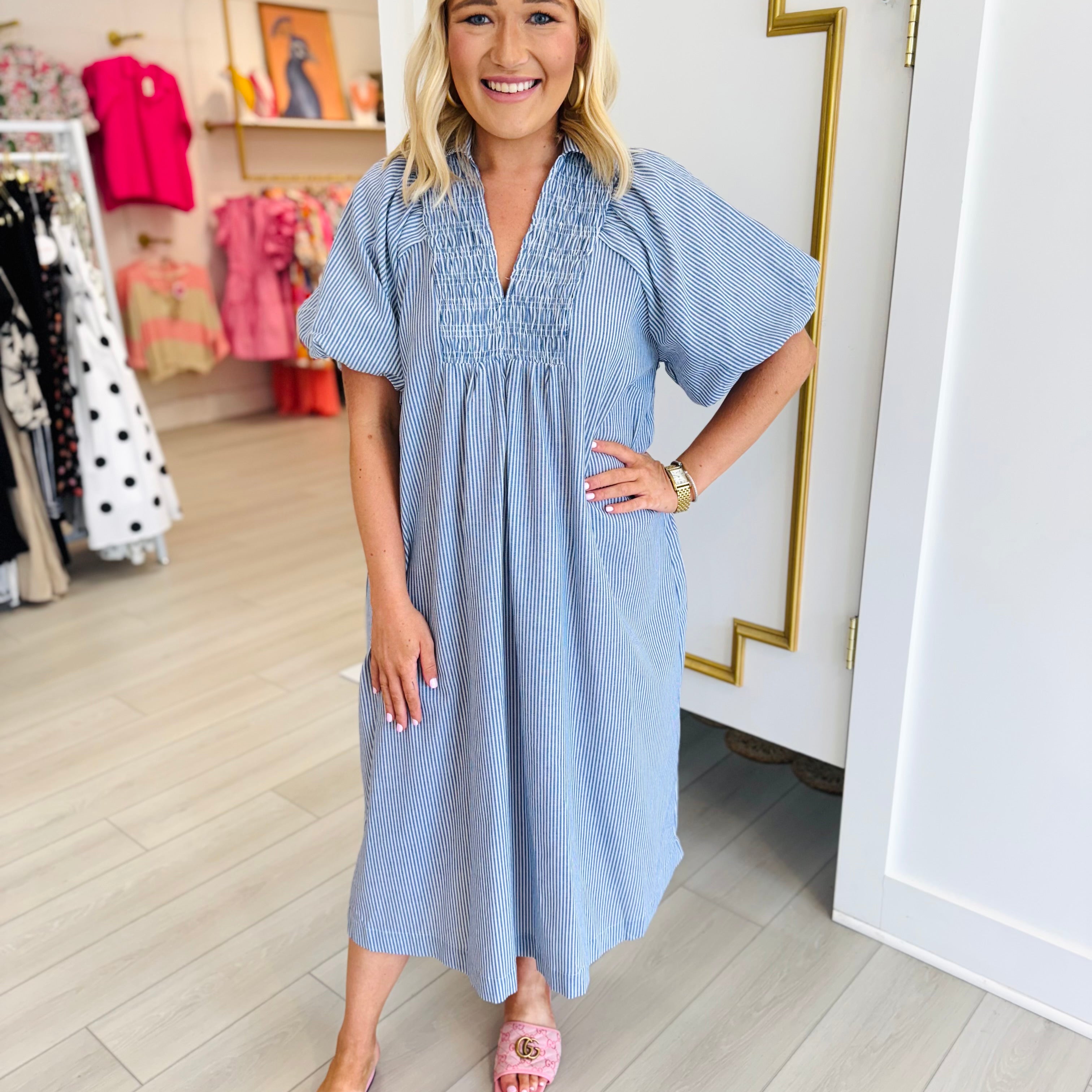 Same As It Was Dress in Stripes (2 Colors)