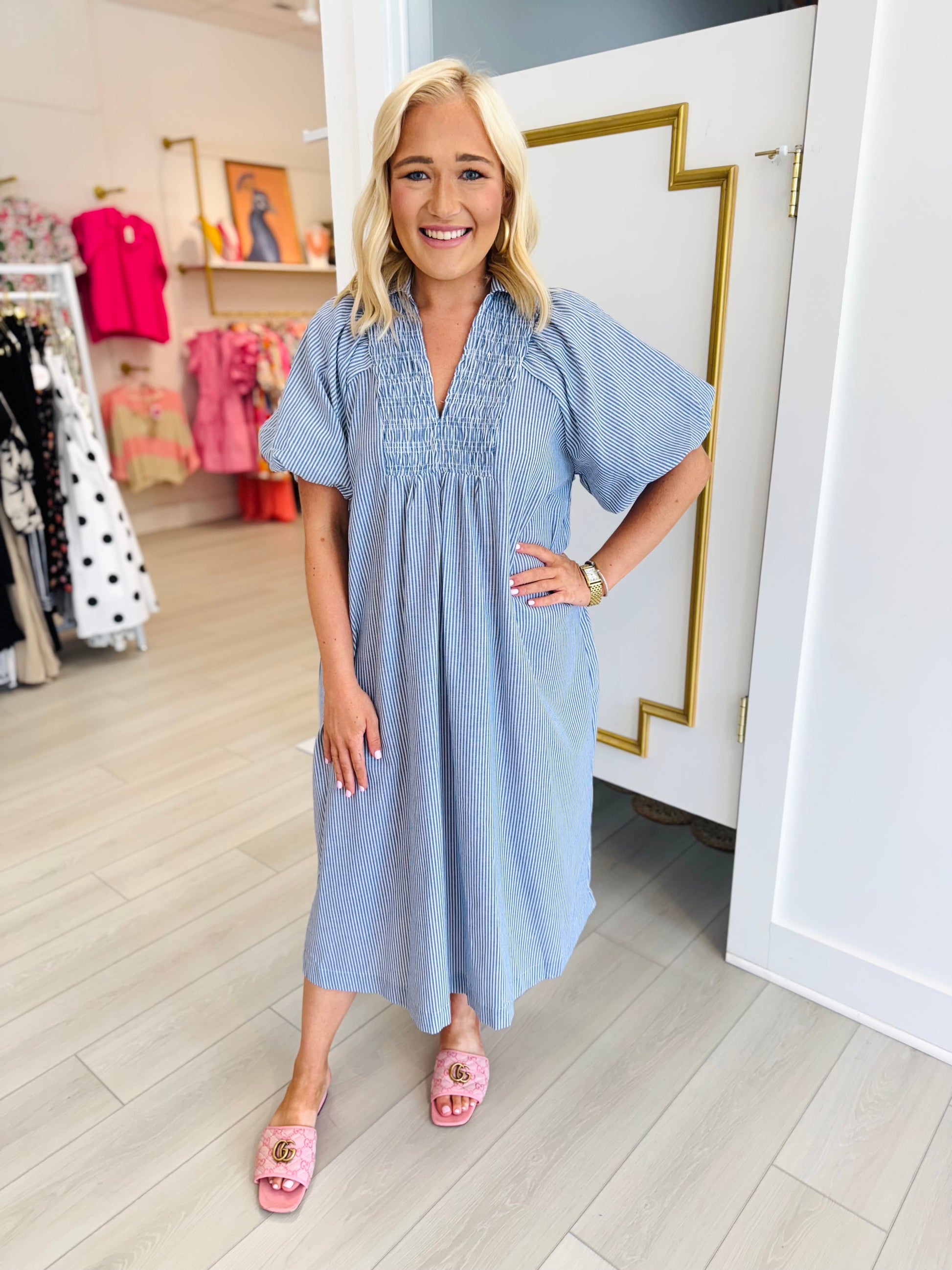 Same As It Was Dress in Stripes (2 Colors)