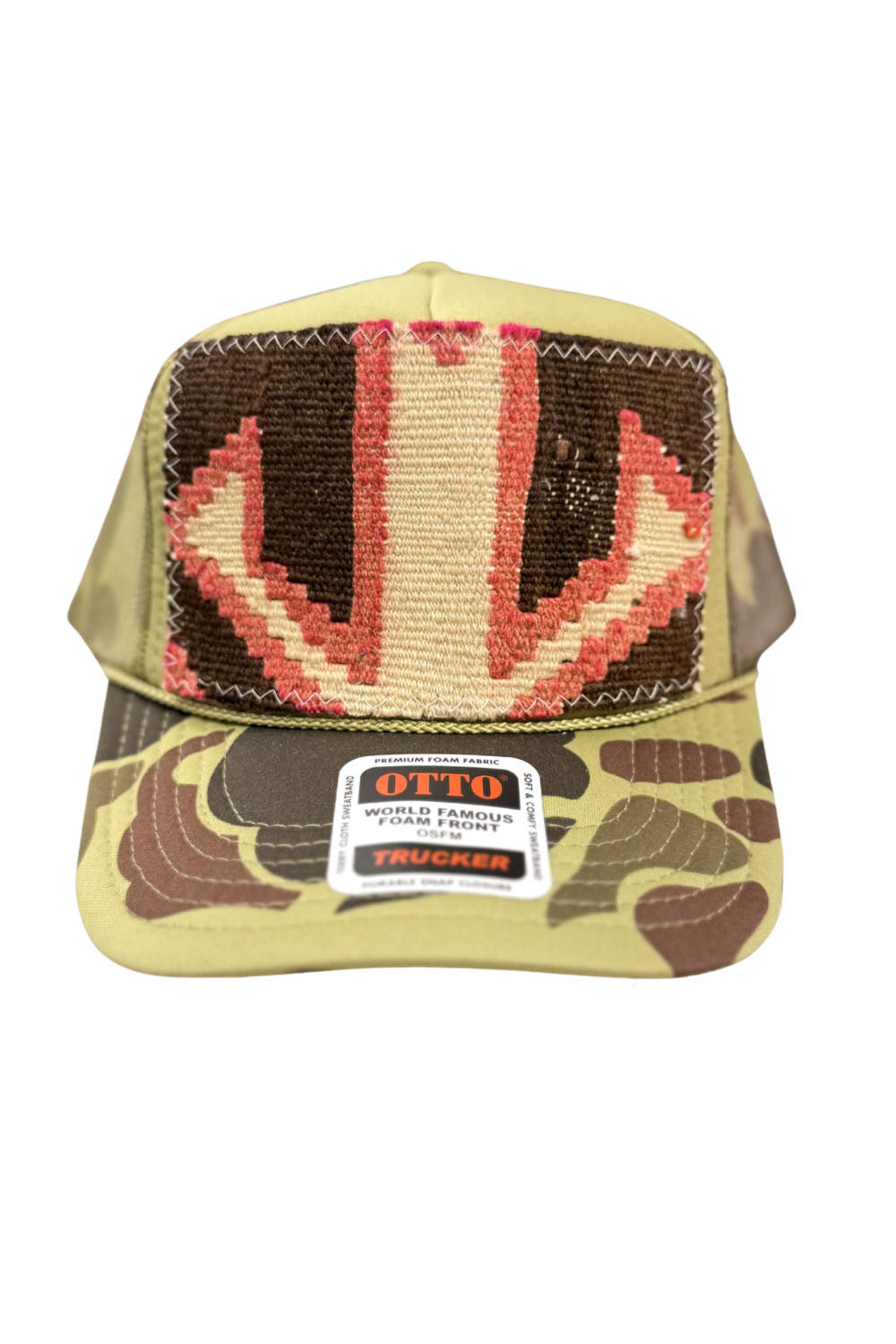 Camo Patch Trucker in Brown/Salmon | ORIJINAL