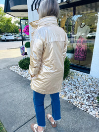 Gold Metallic Rain Jacket | ANORAK
