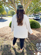Oversized Chunky Knit Sweater in Ecru
