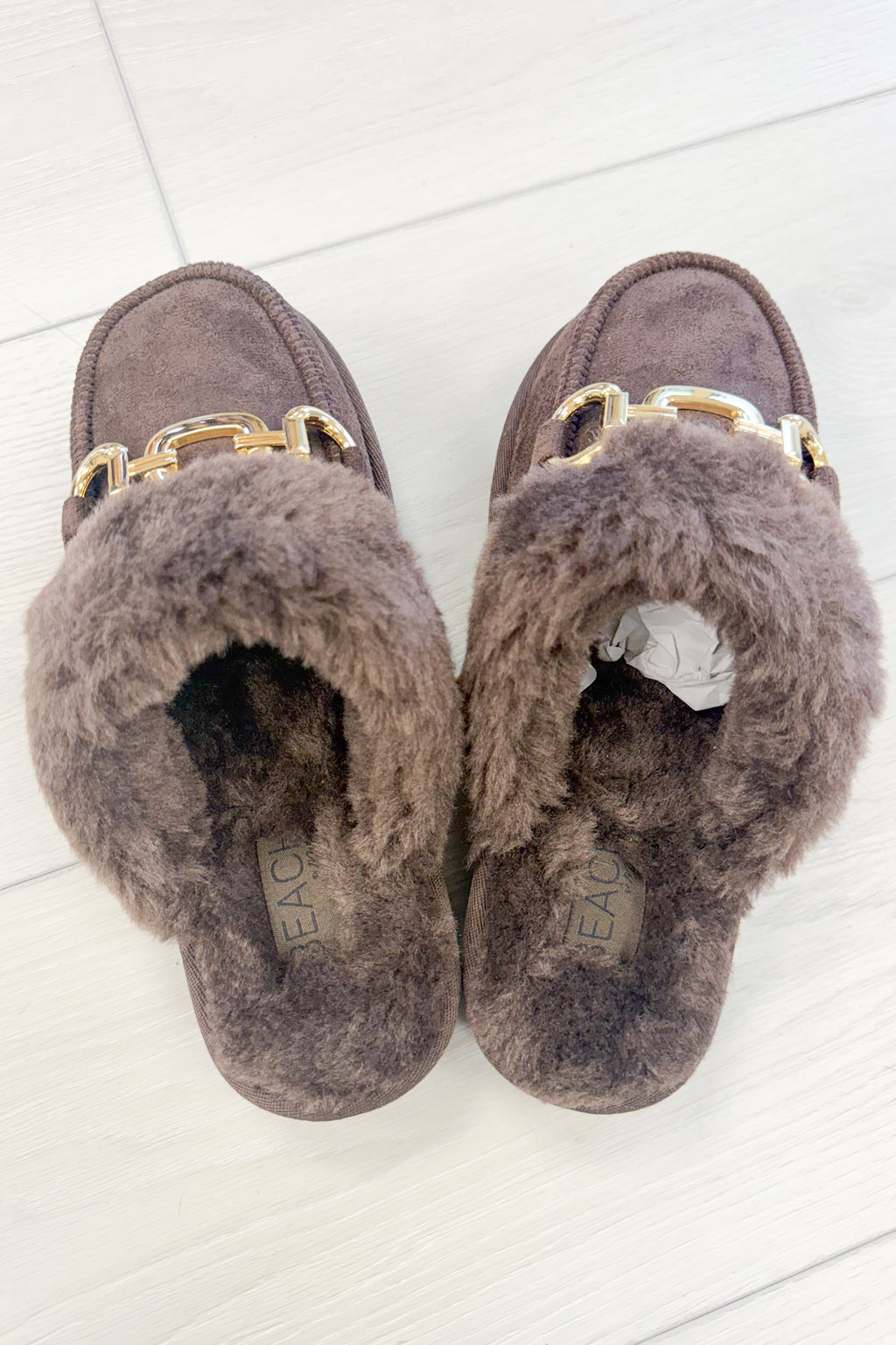 Davos Sherpa Slip On Mule - Chocolate