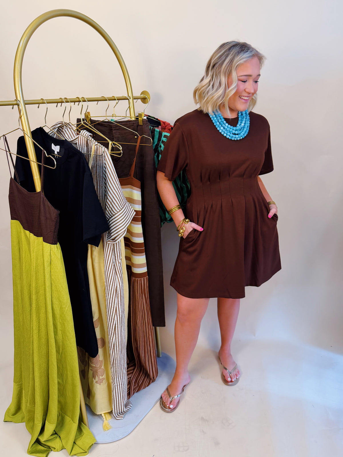 Tried and True Dress in Brown
