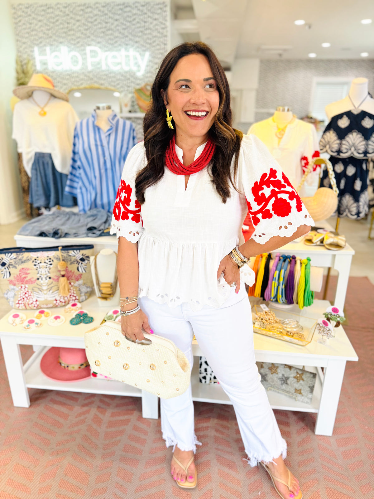 Eyelet Elegance Top