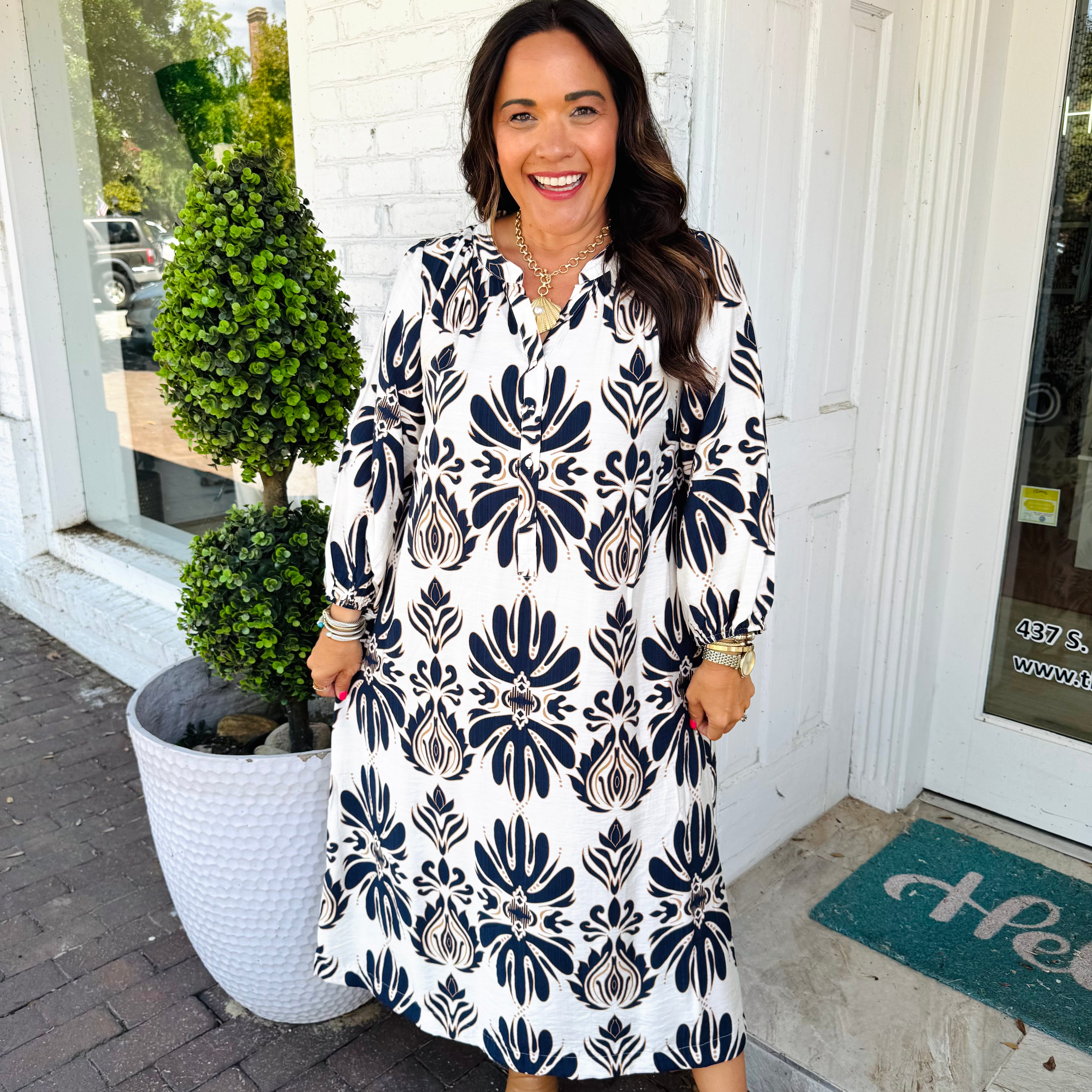 Waves of Elegance Dress (2 Colors)