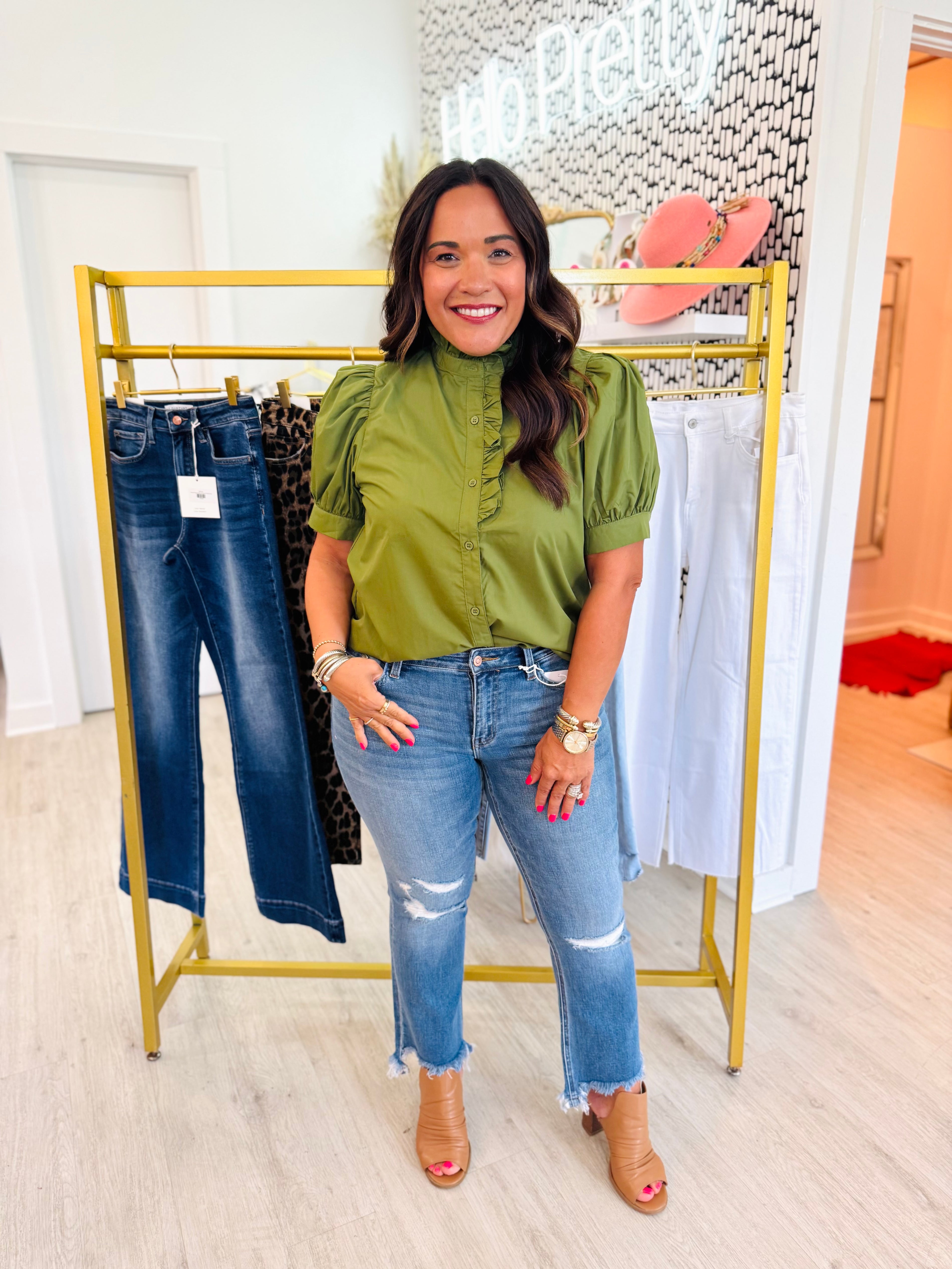 Fiona Mid Rise Crop Flare by Flying Monkey