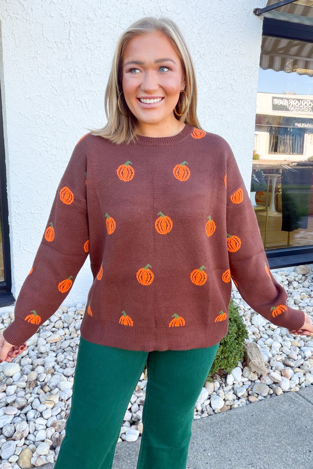 The Great Pumpkin Graphic Sweater - Brown