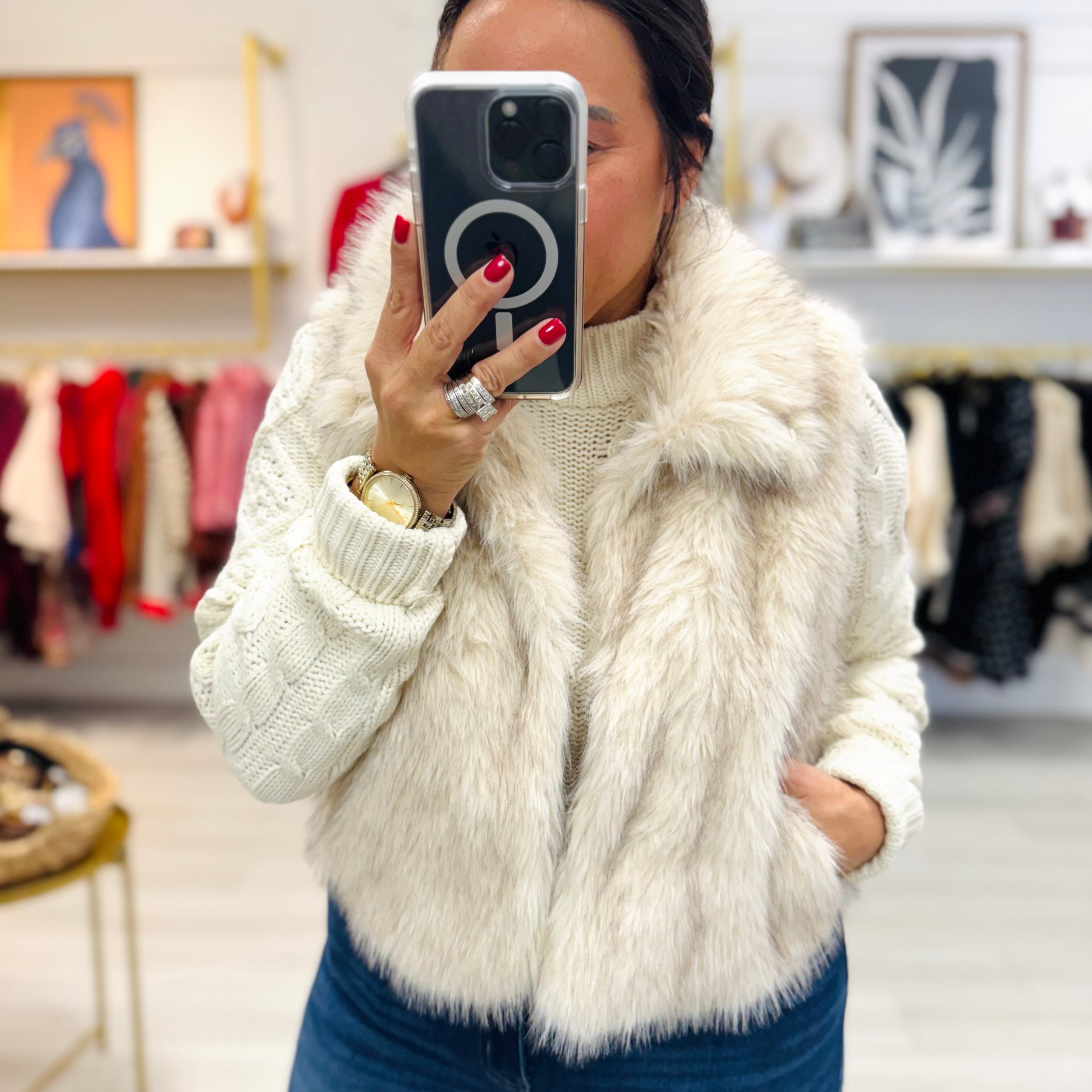 Foxy Faux Fur Vest