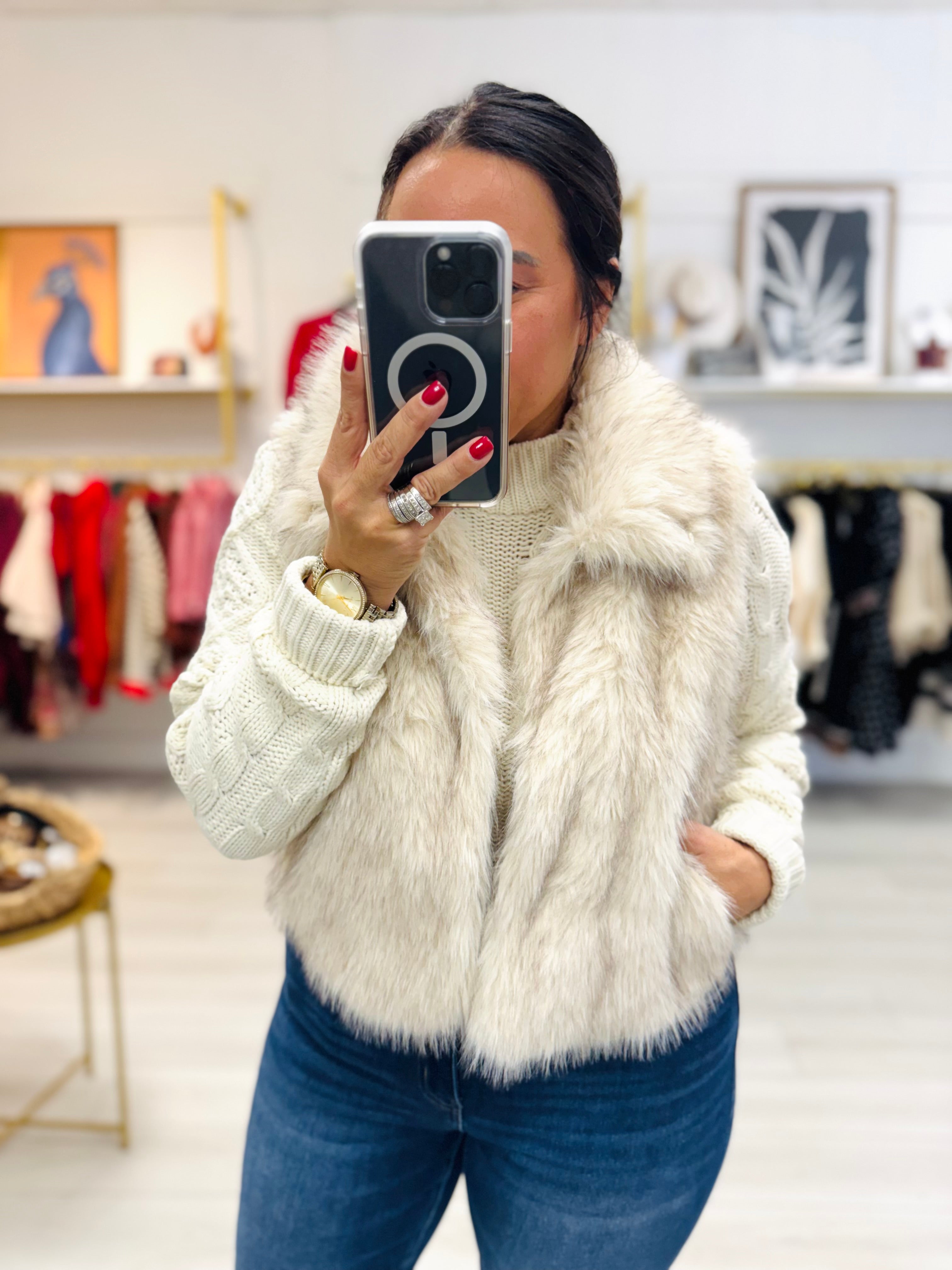 Foxy Faux Fur Vest