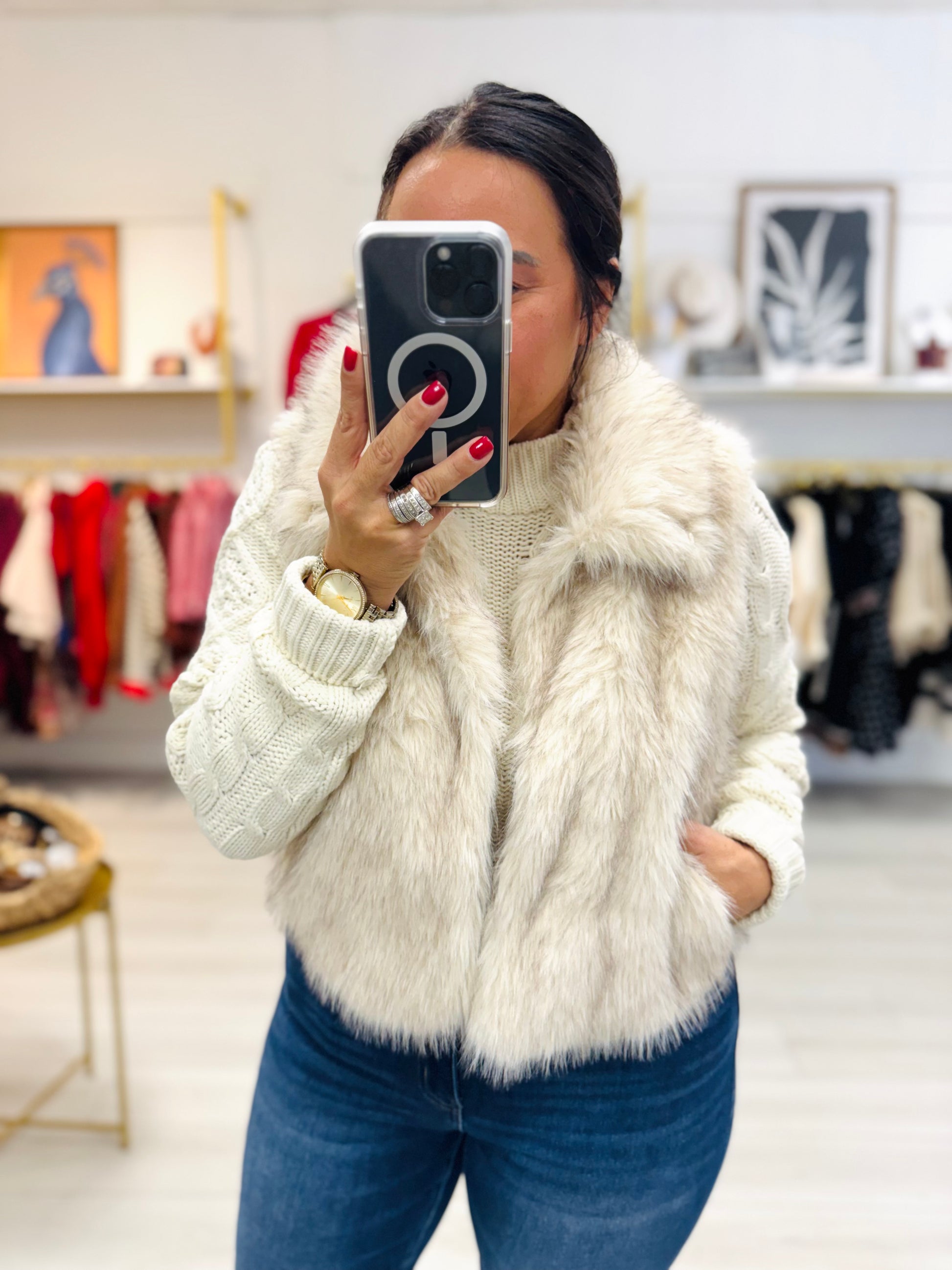 Foxy Faux Fur Vest