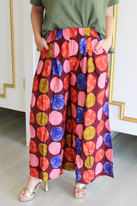 Connect the Dots Pants in Burgundy