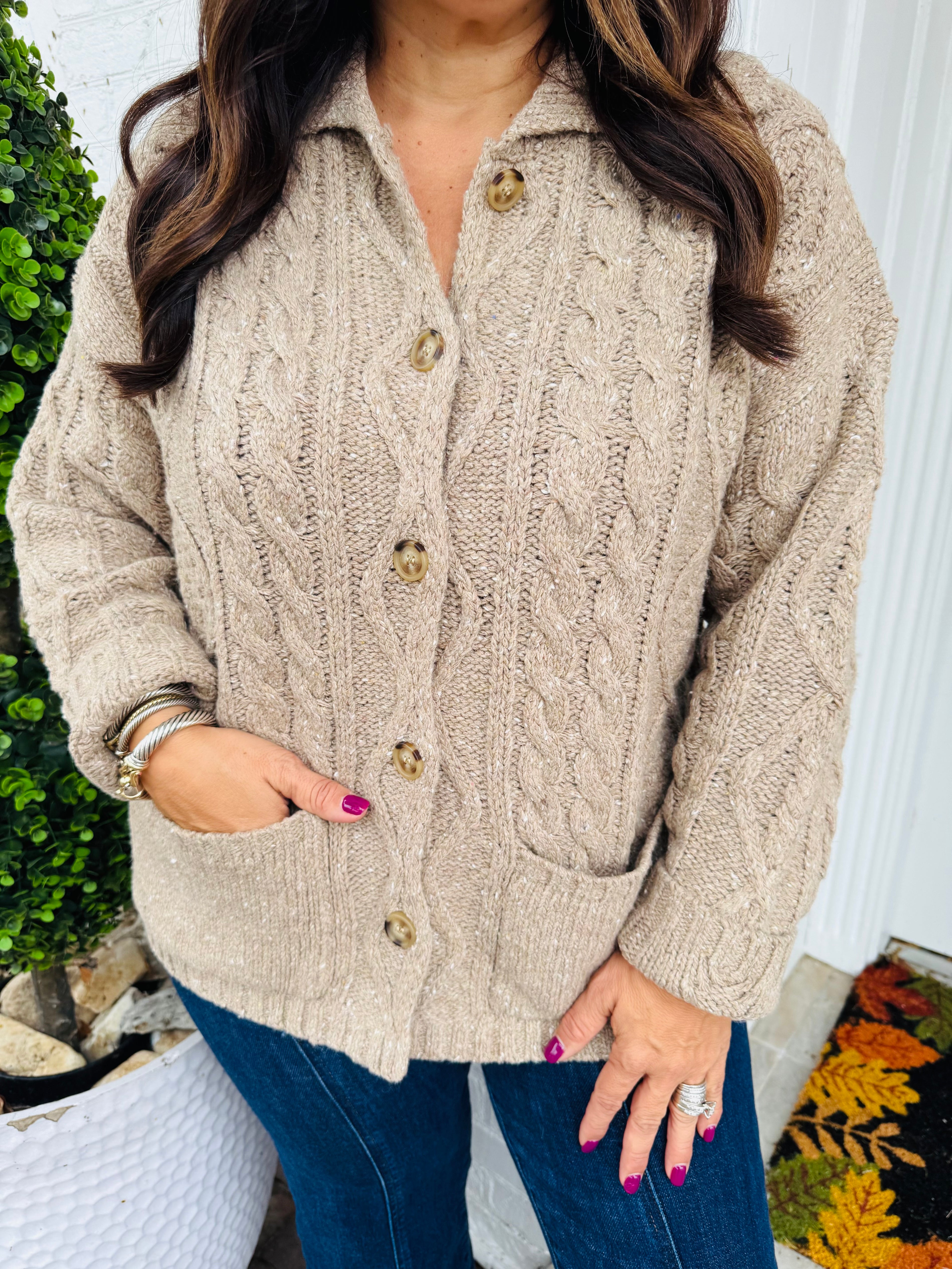 Warm + Cozy Button Up Sweater