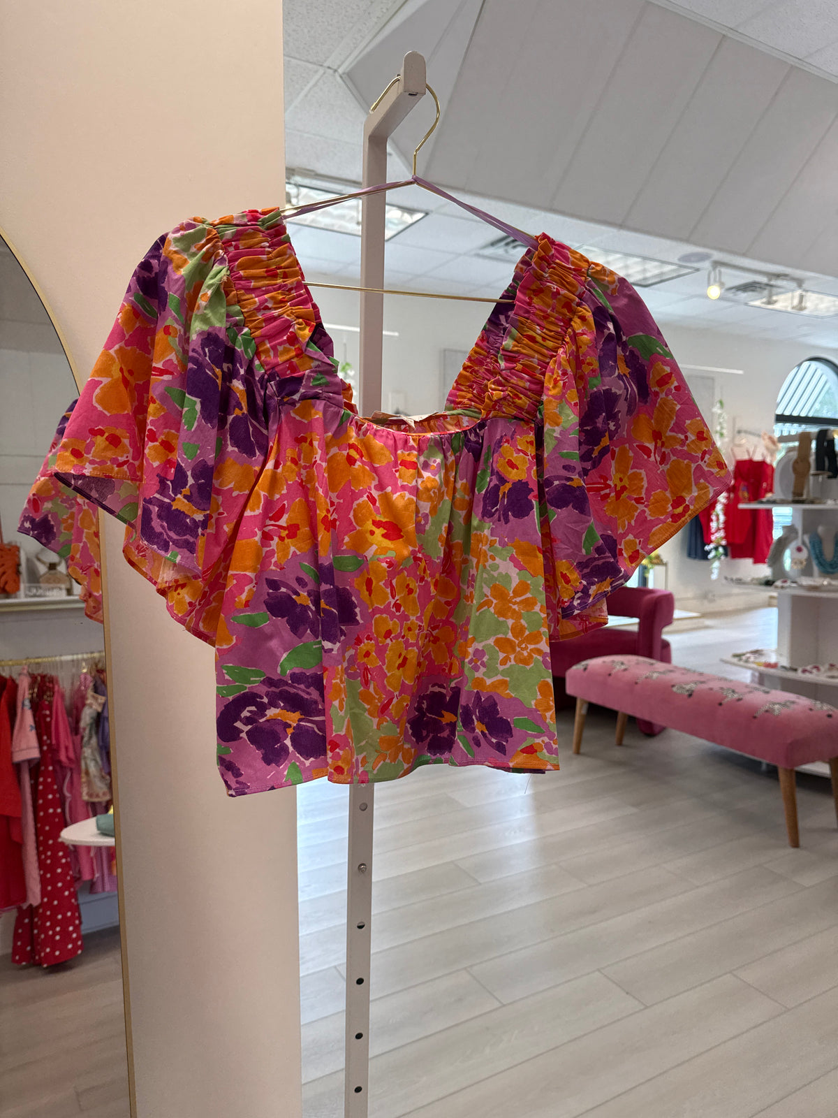 Floral Garden Square Neck Top | KARLIE