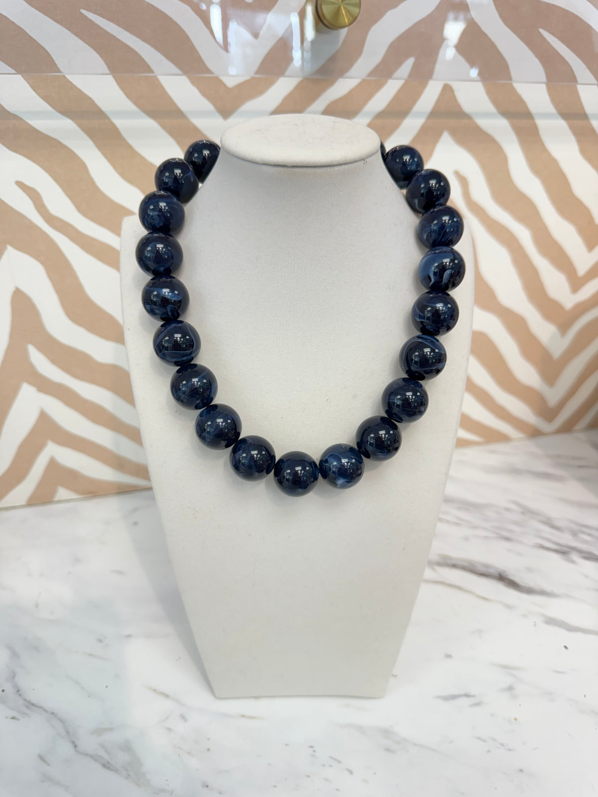 Midnight Blues Beaded Necklace