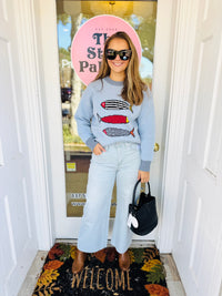 High Rise Crop Wide Leg Jeans by Vervet