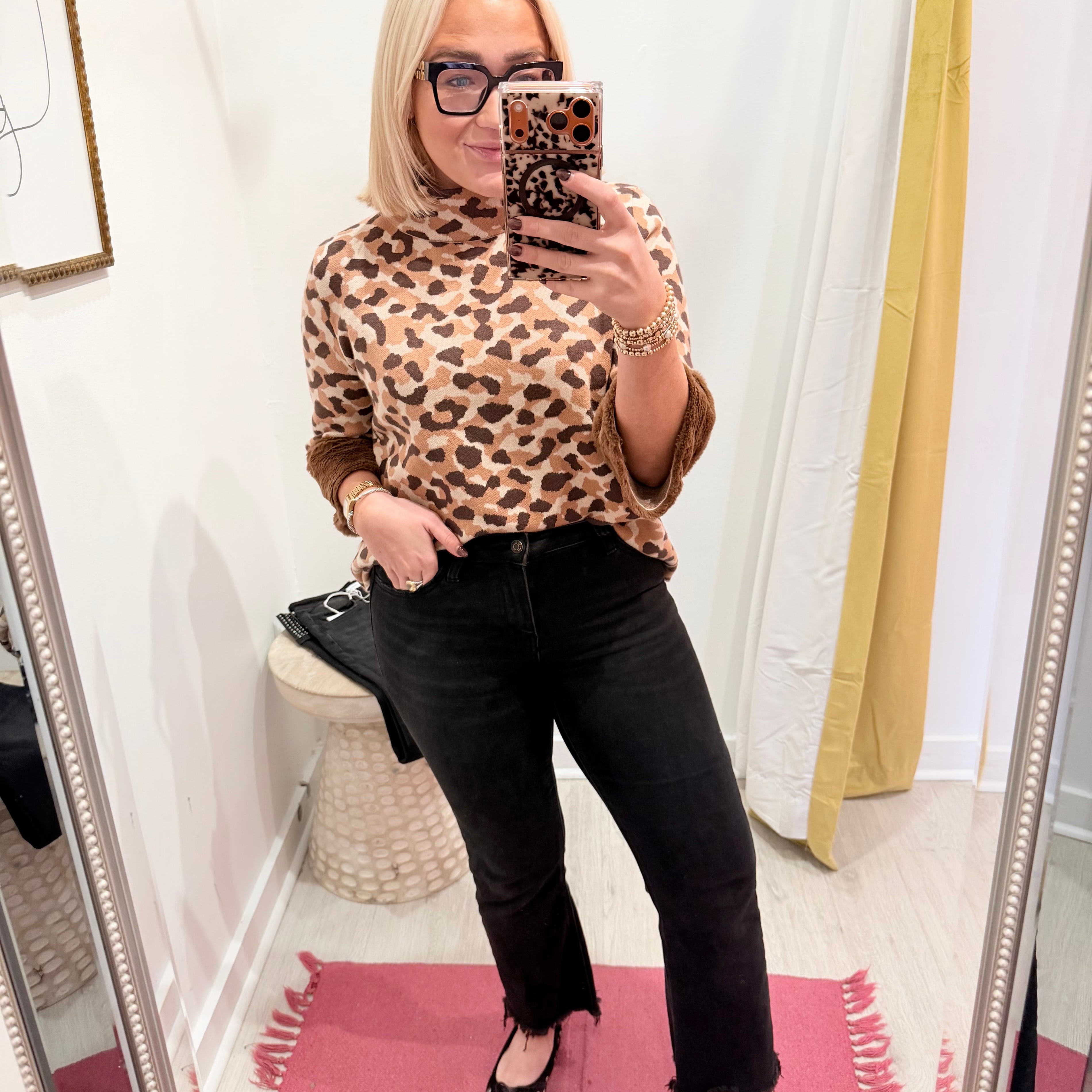 Mid Rise Black Super Soft Crop Flare by Vervet