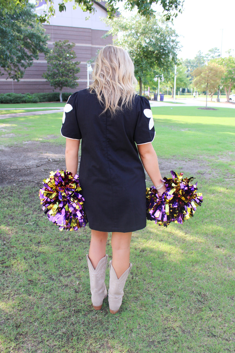 Bold Black Floral Dress