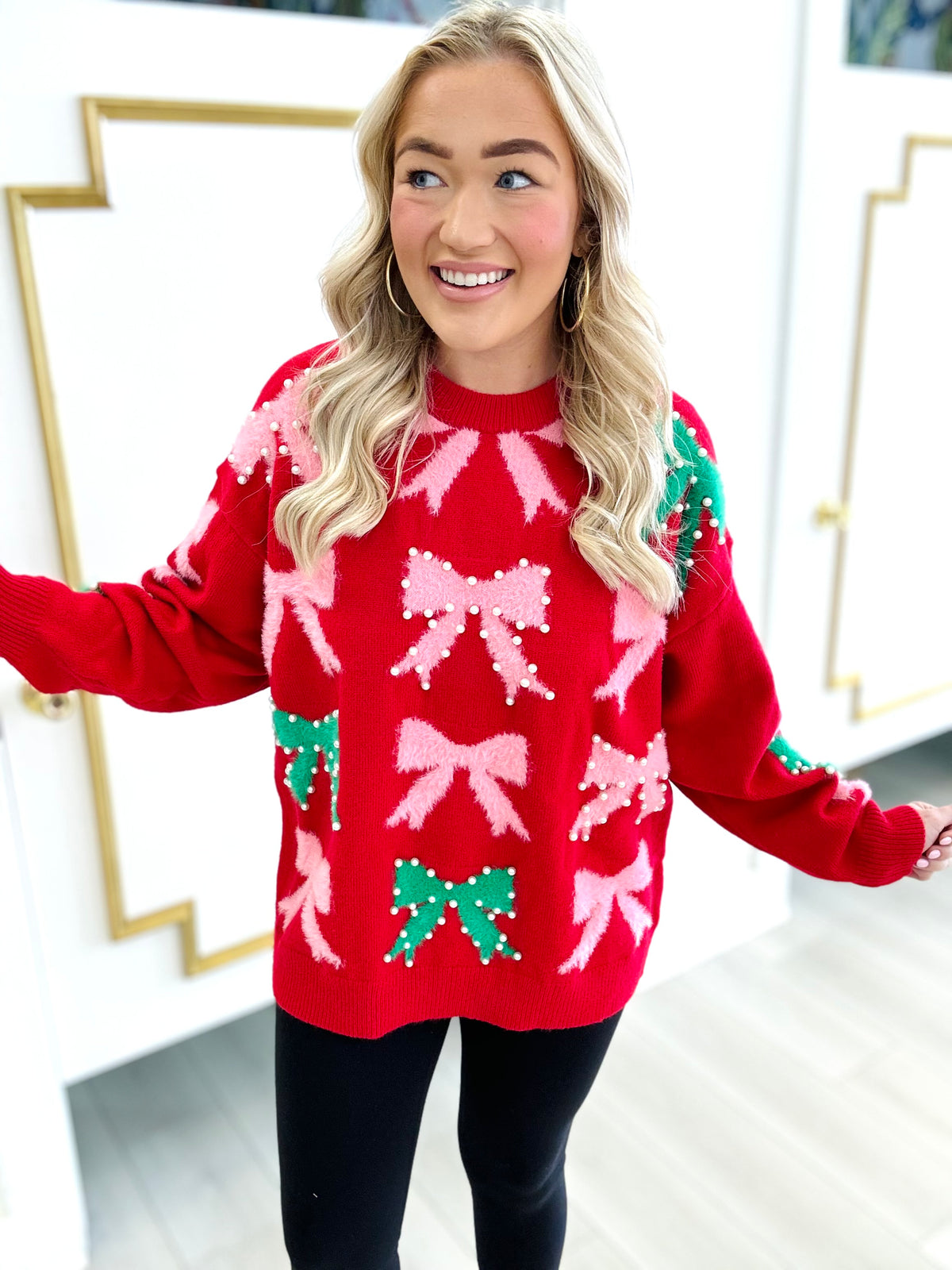 Christmas Bows Sweater