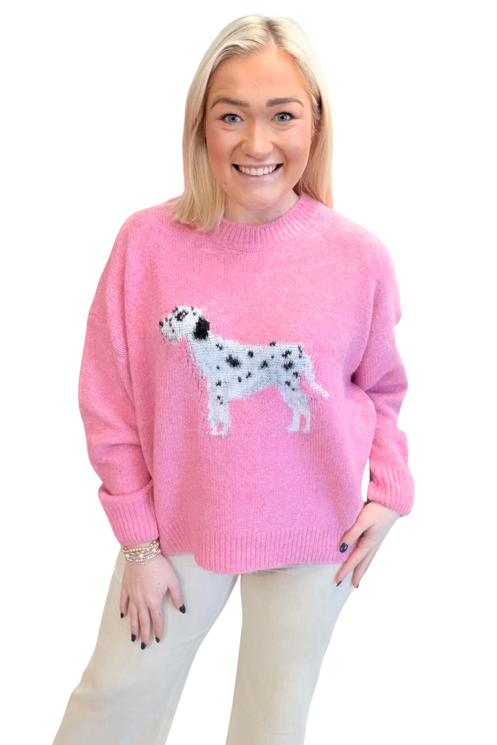 Pink Dalmatian Sweater