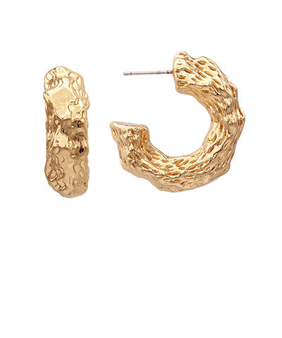 Textured Gold Hoops