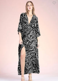 Laney Leaf Kimono Maxi