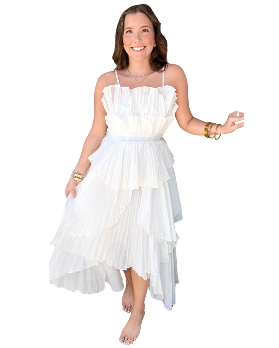 Extra Extravagant Dress in White