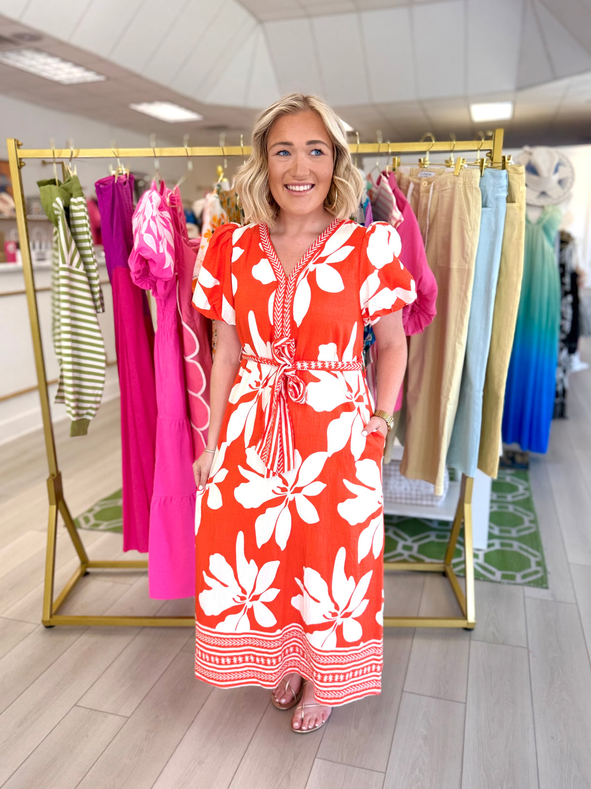 Squeeze of Orange Dress