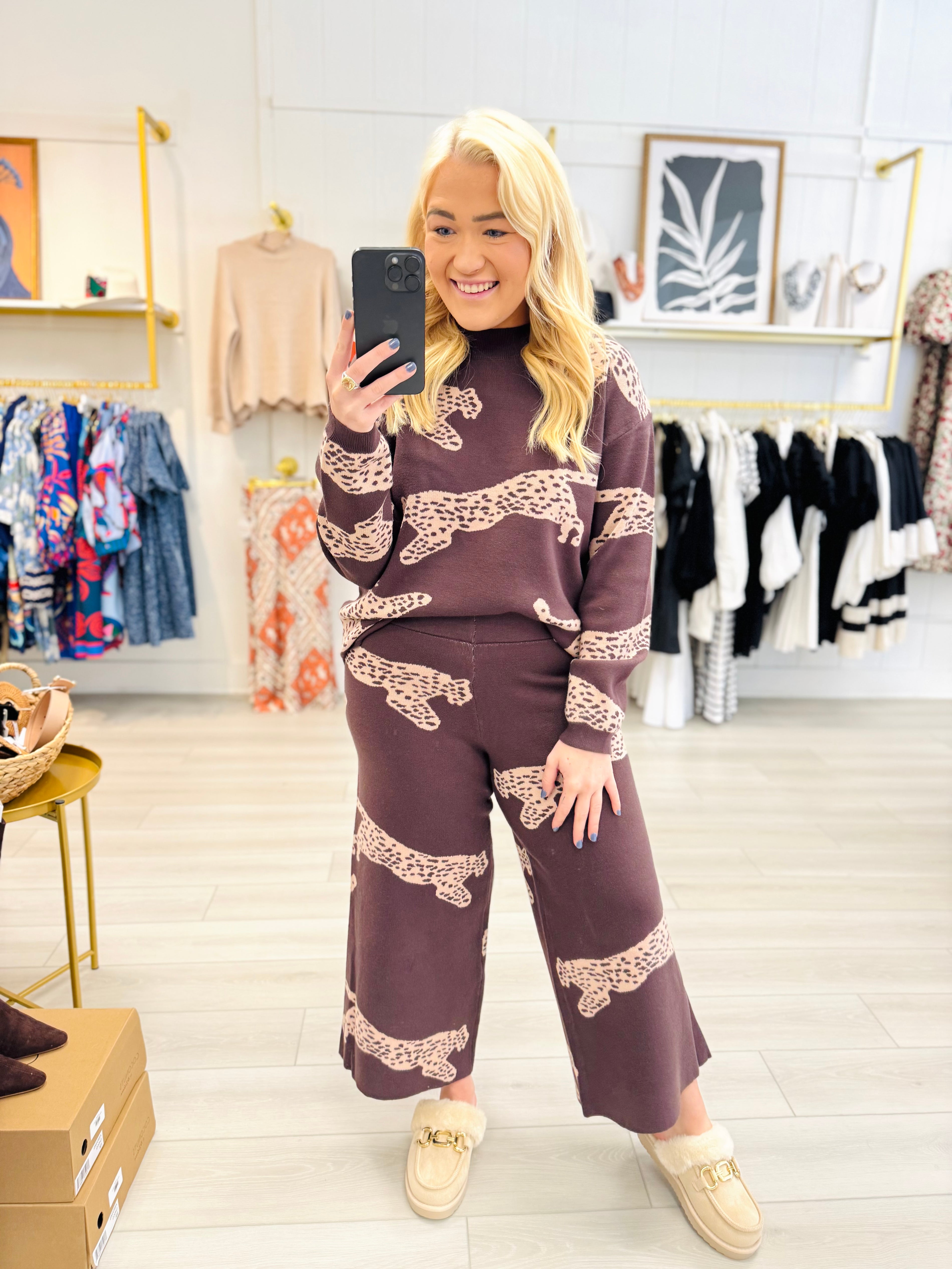 Leaping Leopard Sweater