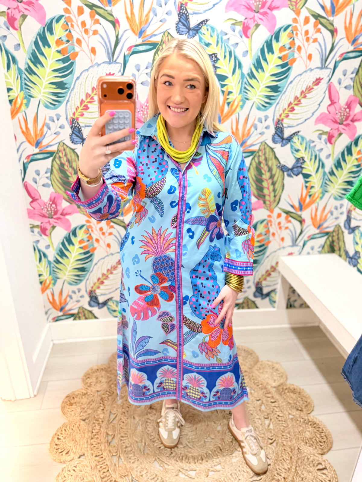 Eliza Dress in Azure Safari | MAUDE