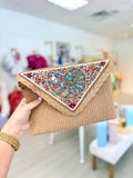Sounds of the Shell Beaded Clutch