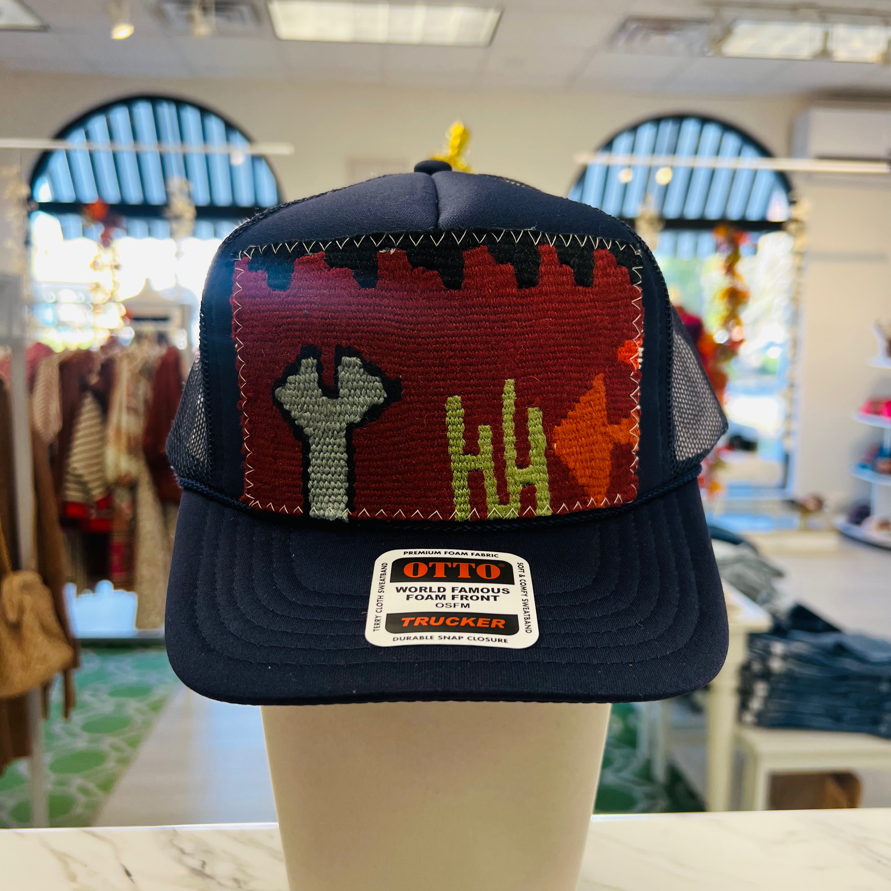 ORIJINAL Trucker Hat in Navy - Red/Orange/Green Patch