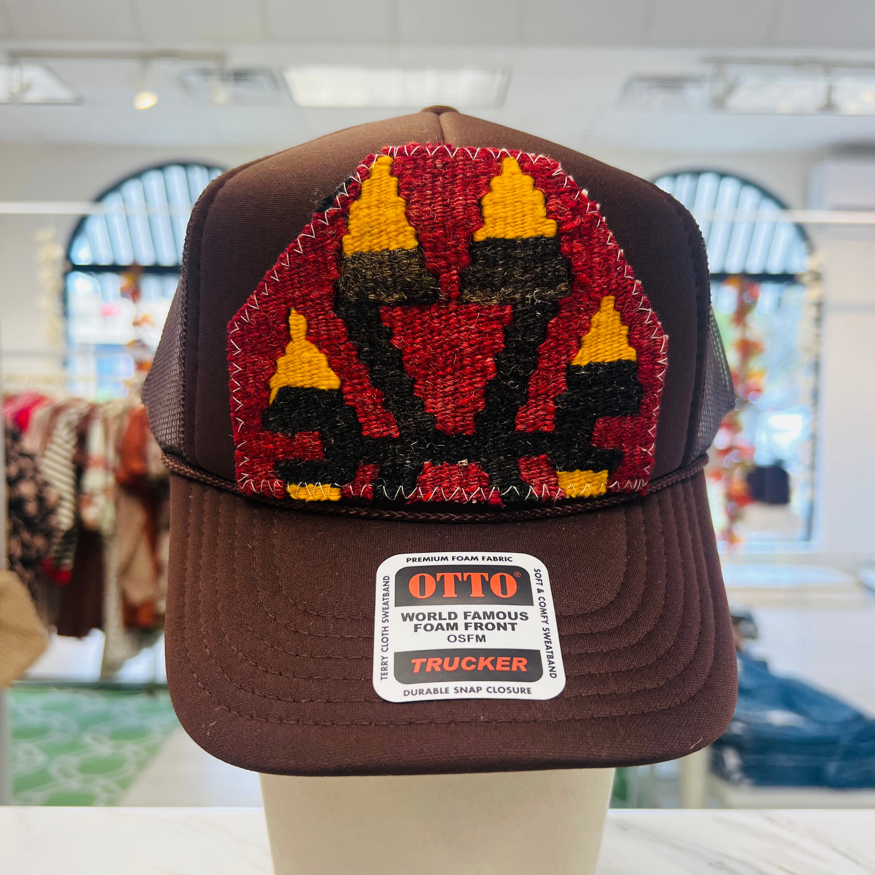 ORIJINAL Trucker Hat in Brown - Red/Black/Yellow Hat