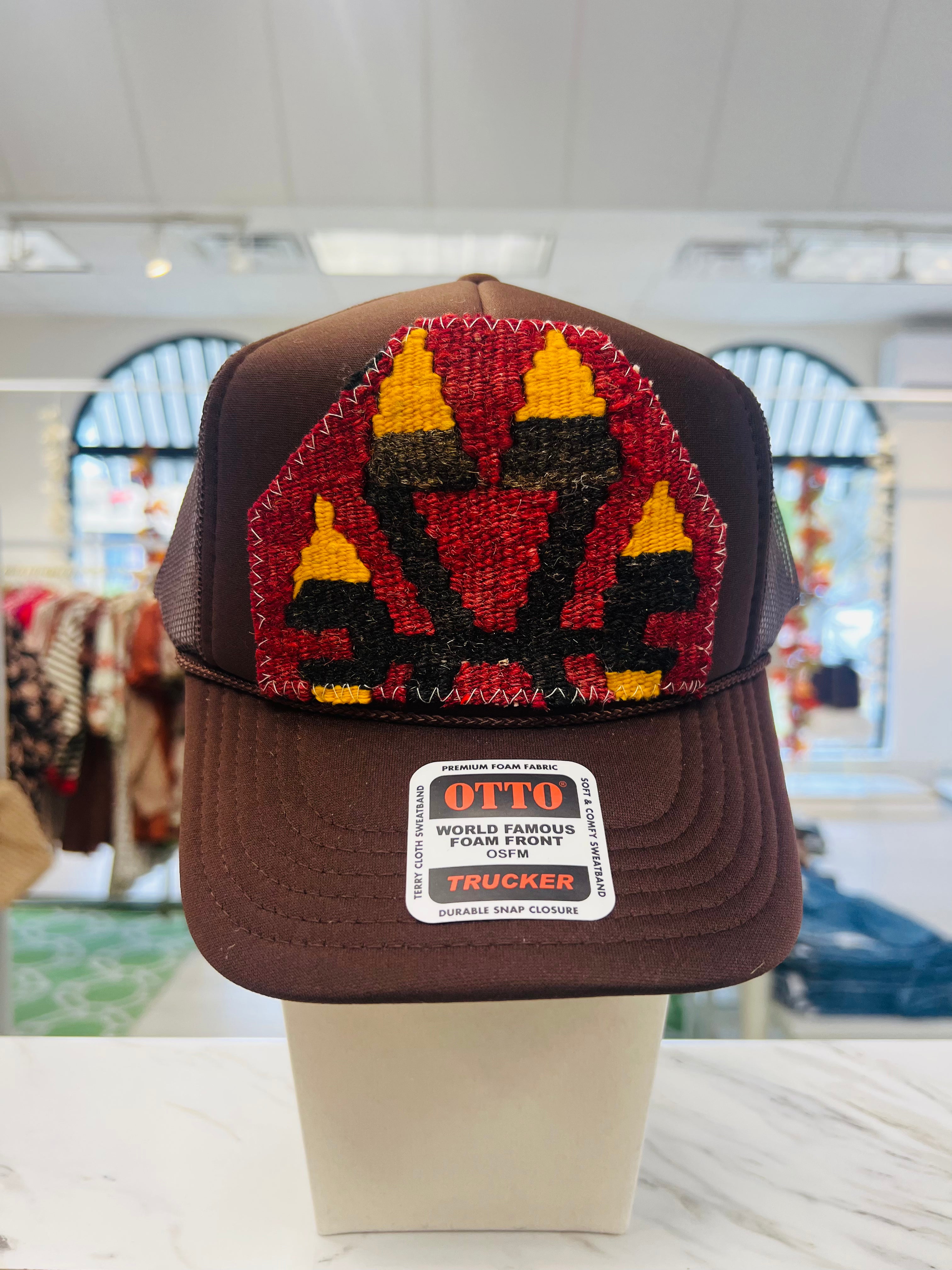 ORIJINAL Trucker Hat in Brown - Red/Black/Yellow Hat