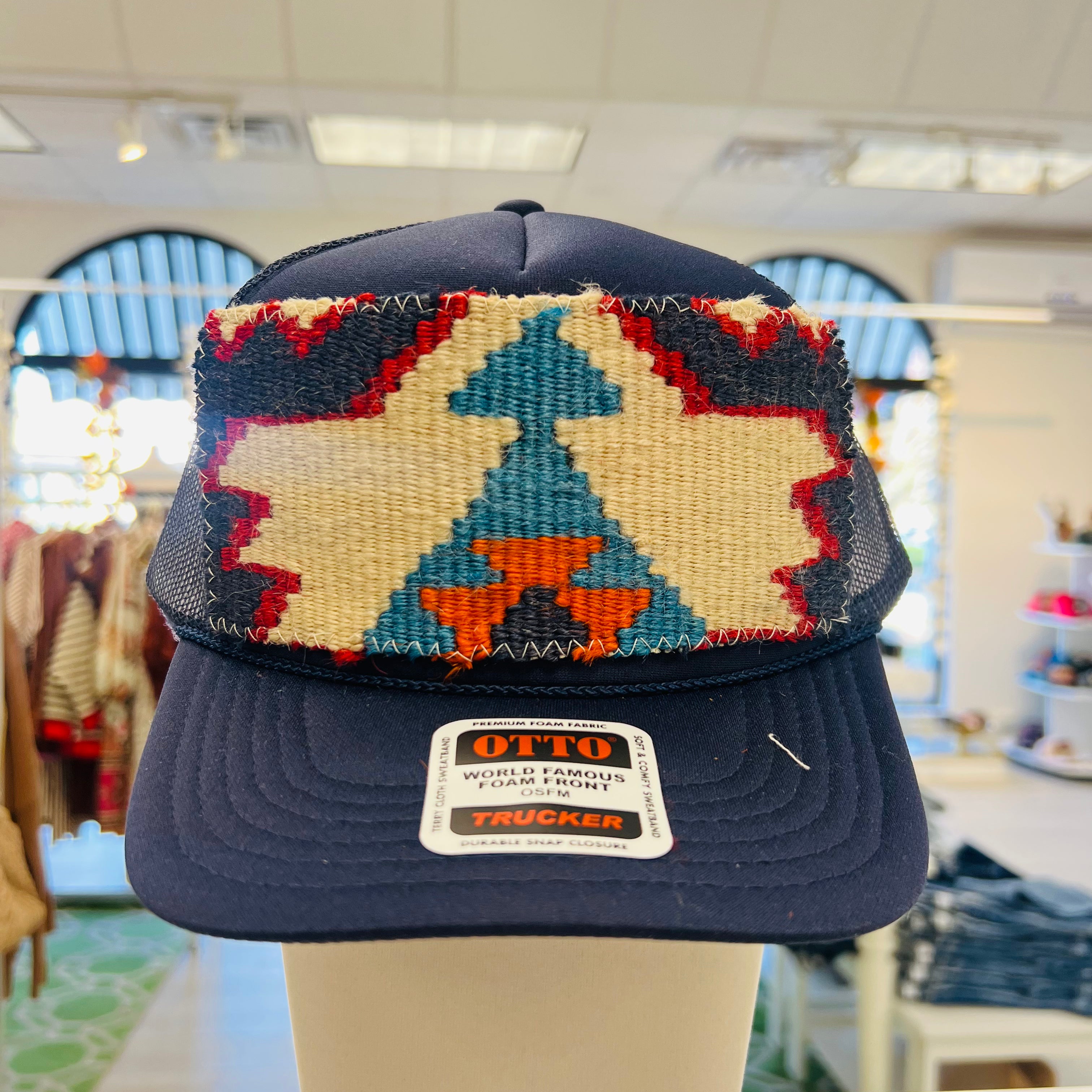 ORIJINAL Trucker Hat in Navy - White/Orange/Blue Patch