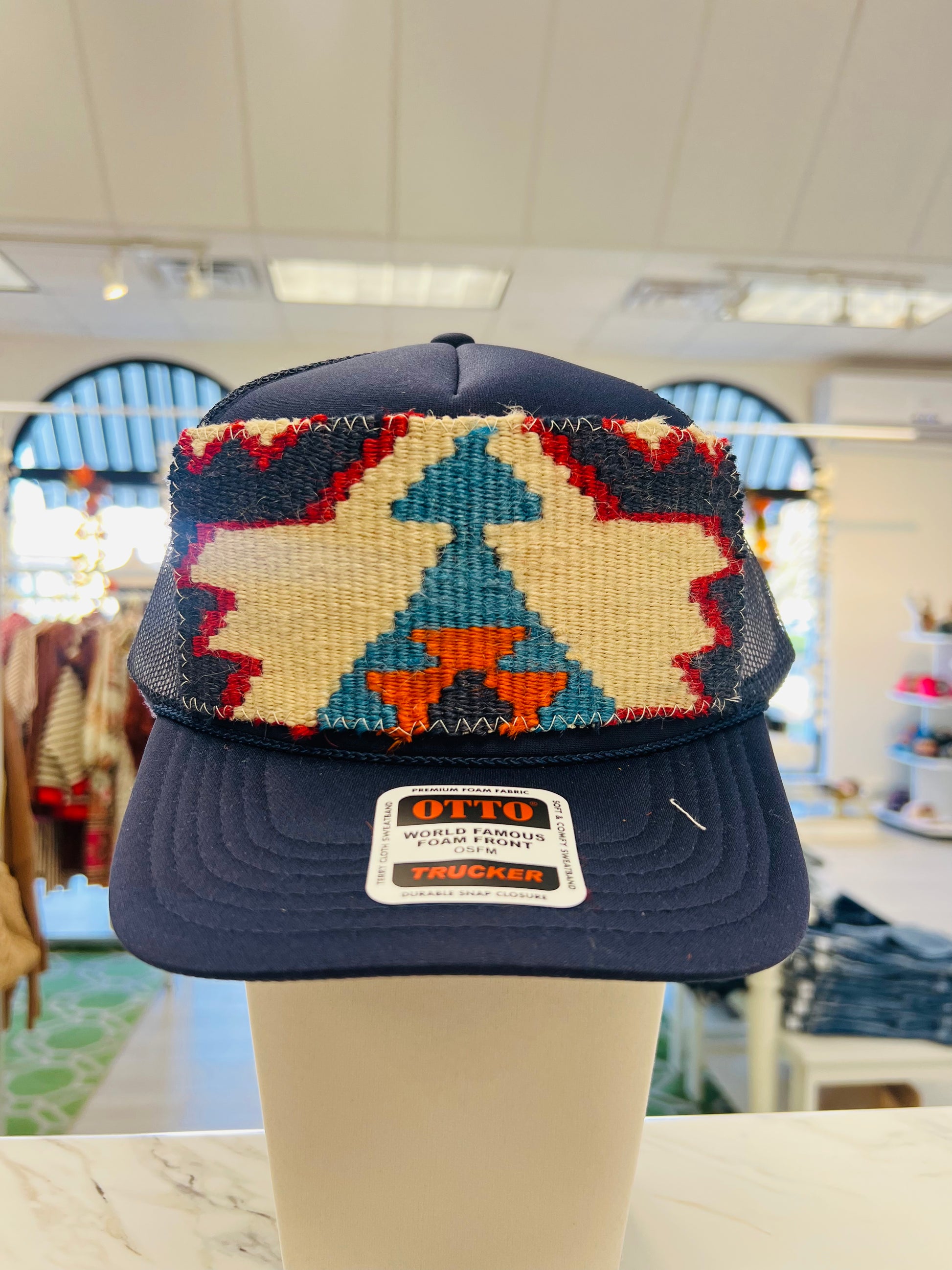 ORIJINAL Trucker Hat in Navy - White/Orange/Blue Patch