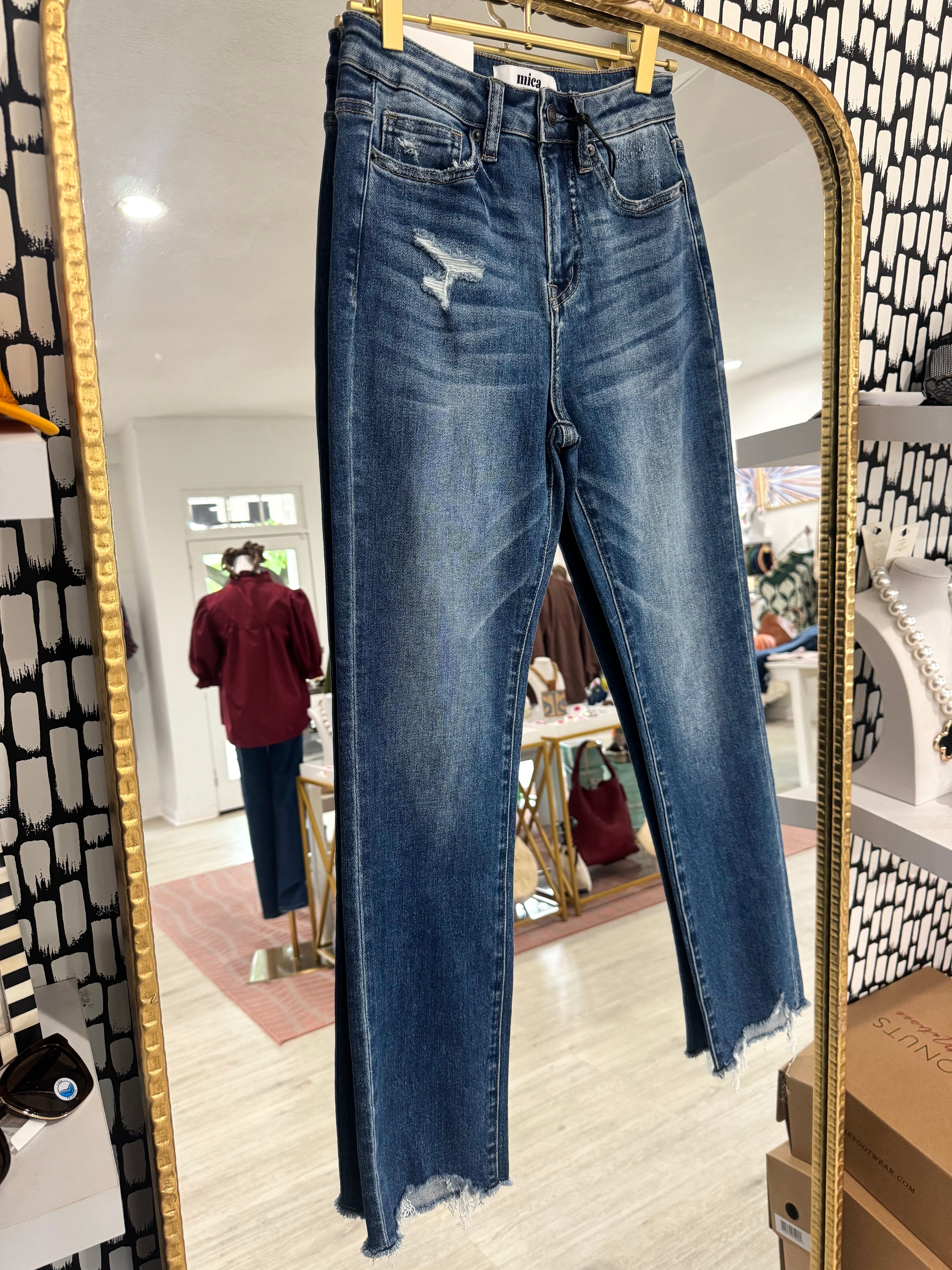 Molly Dark Wash Straight Leg by Mica