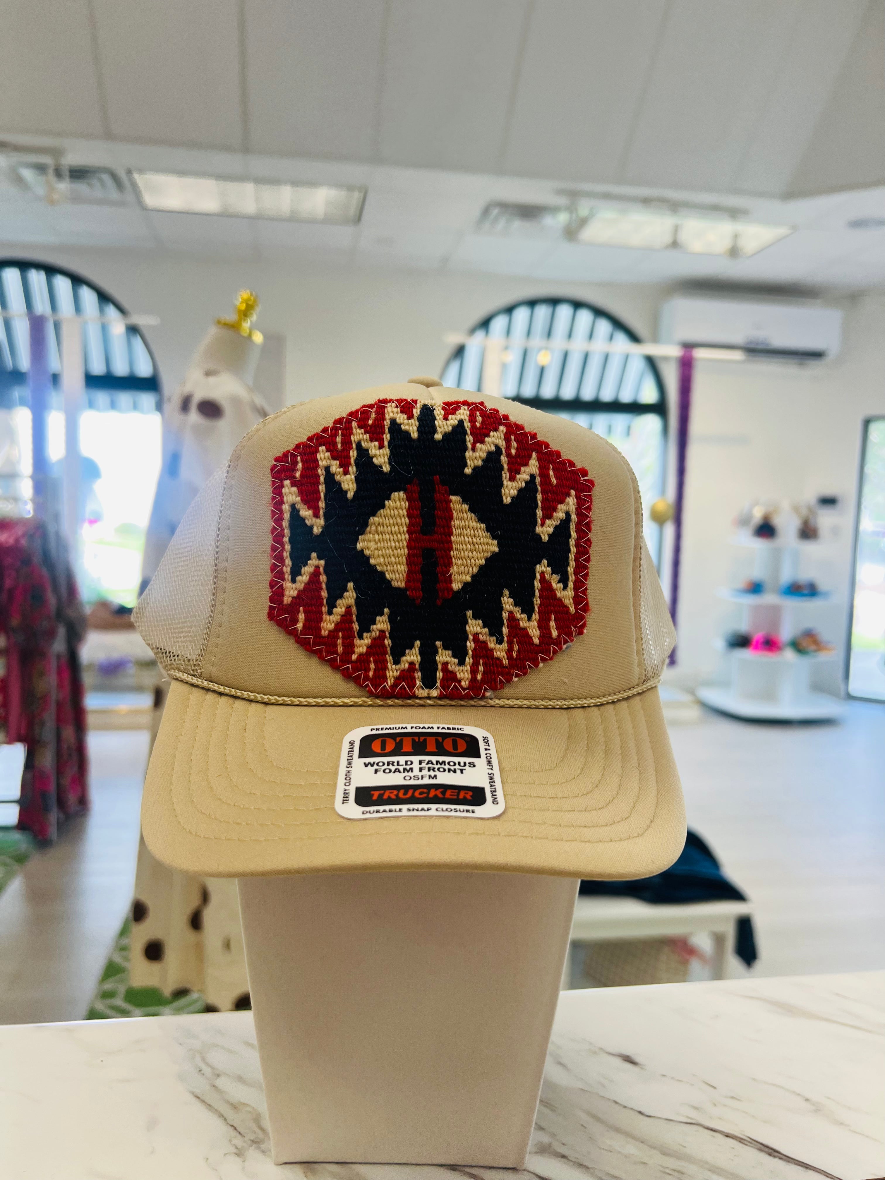 ORIJINAL Trucker Hat in Tan- Red/White/Navy