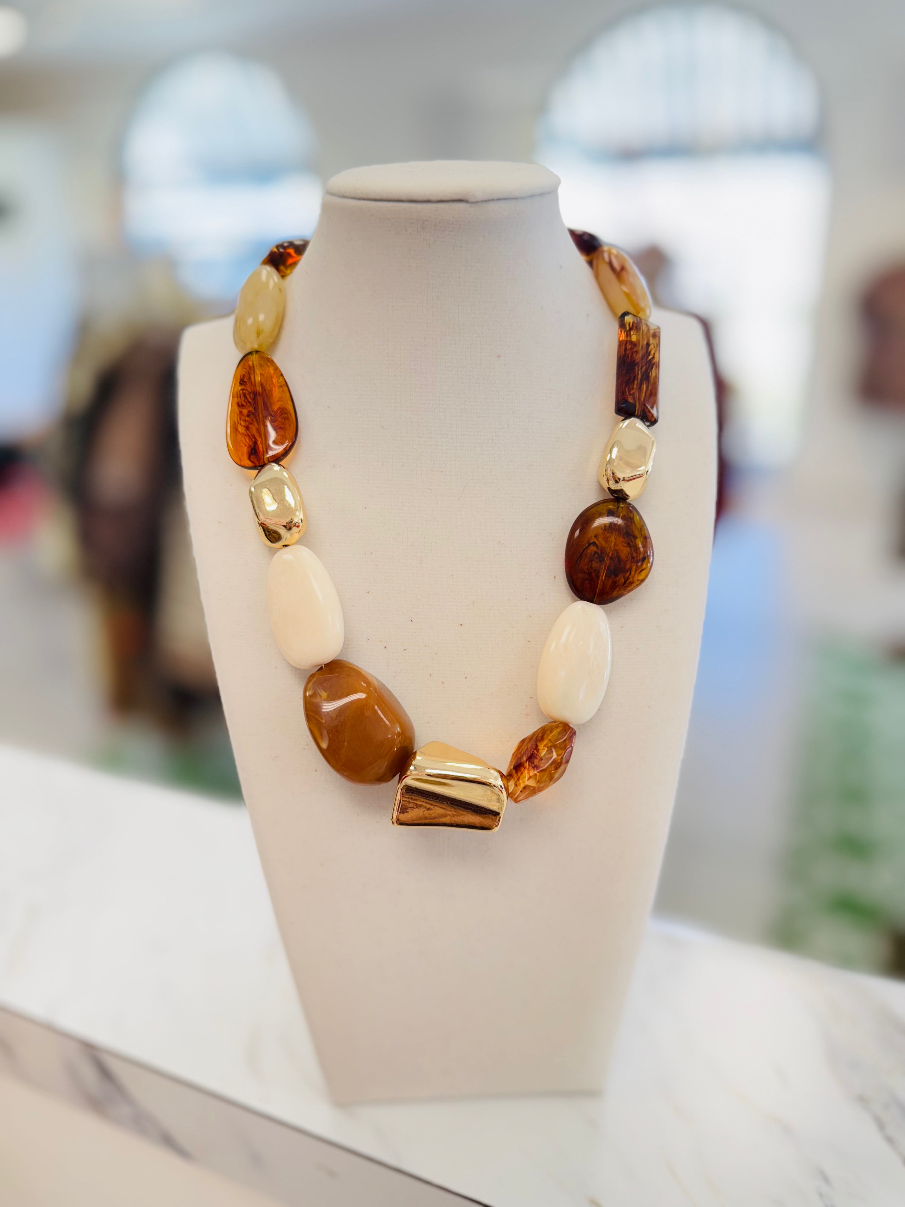 Neutral Statement Necklace