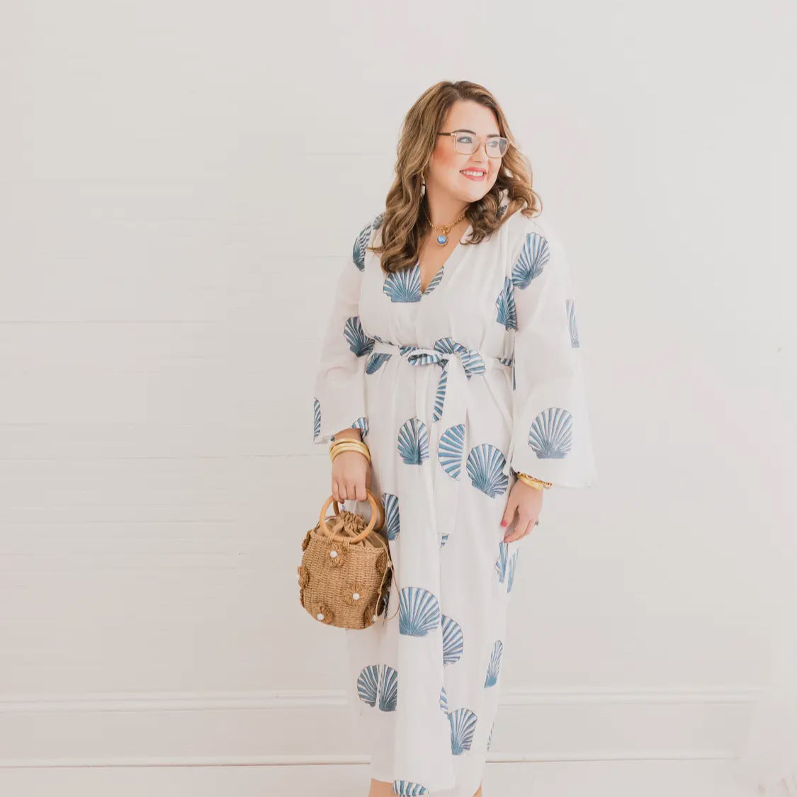 Navy Shell Caftan