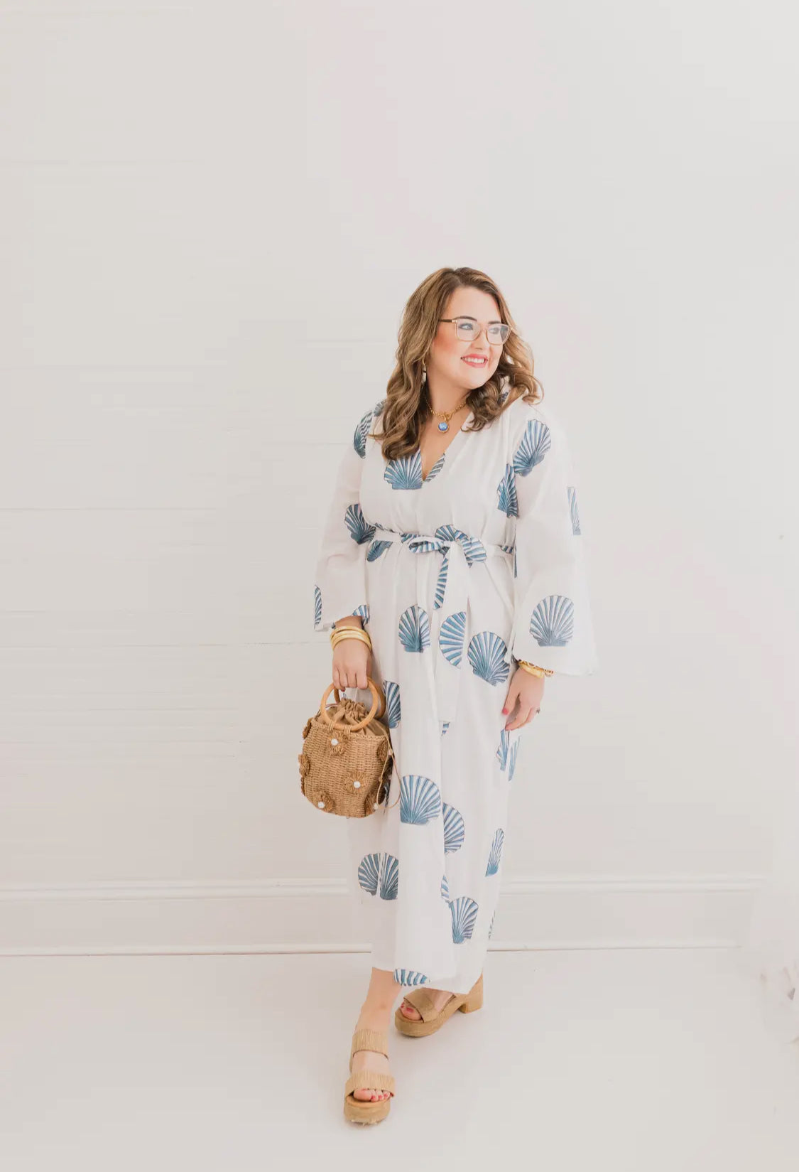 Navy Shell Caftan