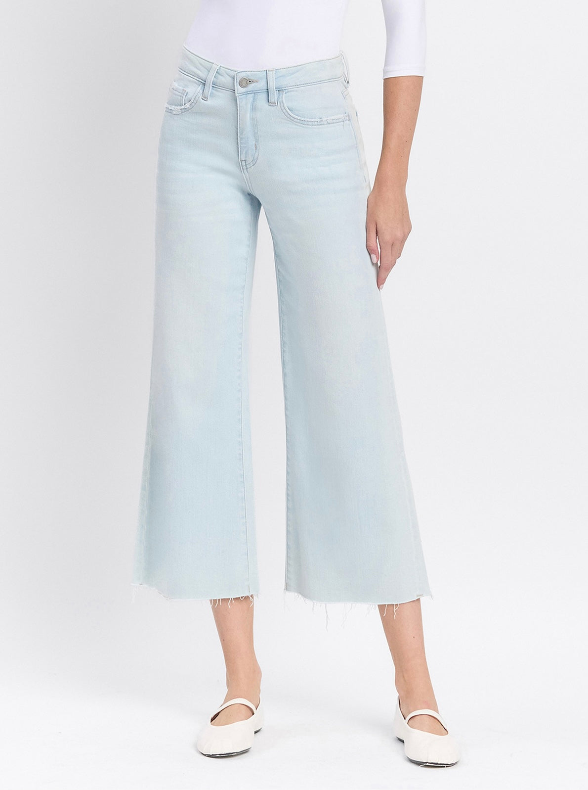 High Rise Crop Wide Leg Jeans by Vervet
