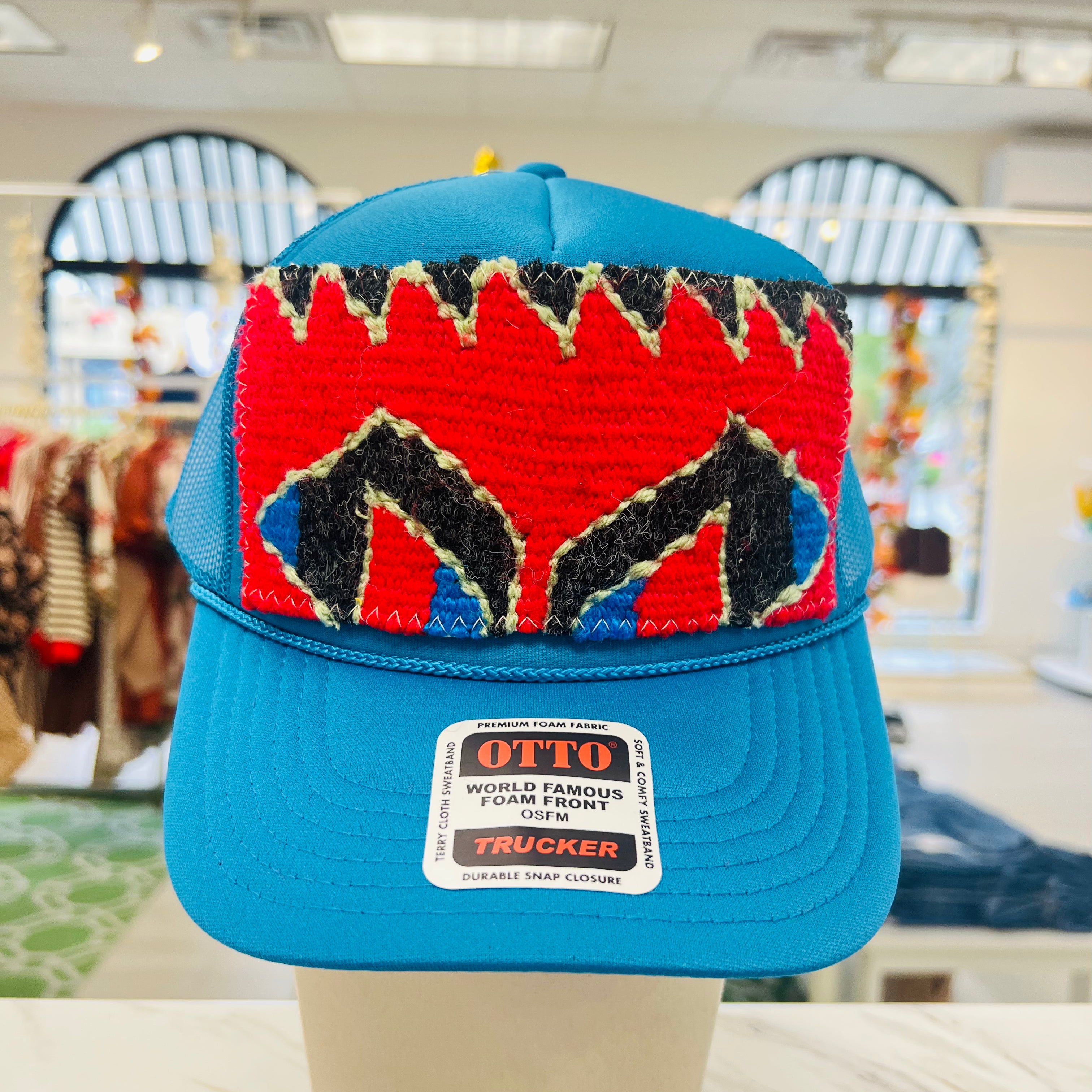 ORIJINAL Trucker Hat in Teal - Red/Black/Blue Patch