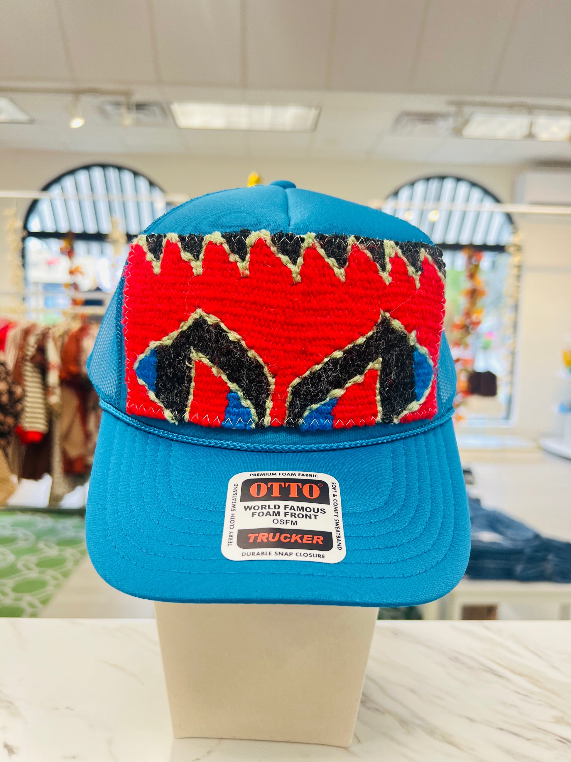 ORIJINAL Trucker Hat in Teal - Red/Black/Blue Patch