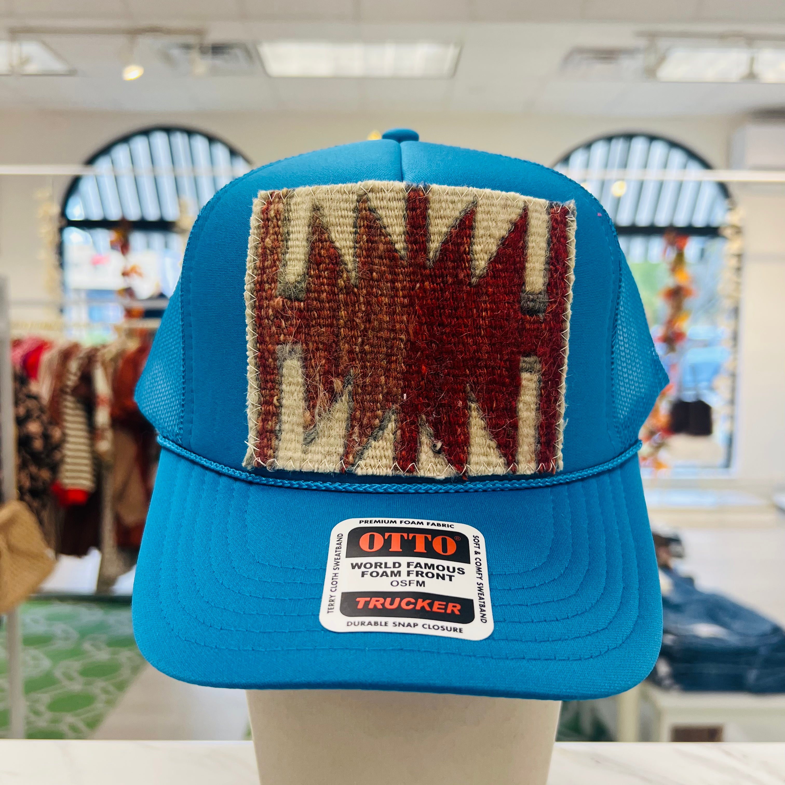 ORIJINAL Trucker Hat in Teal - Cream/Red Patch