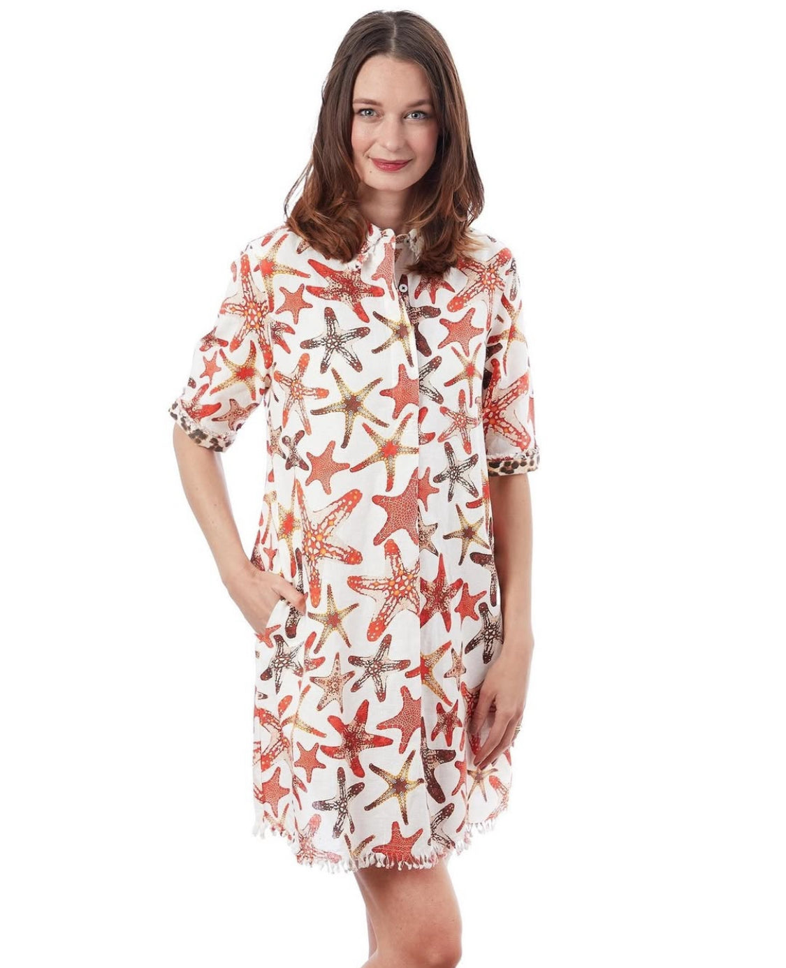 Chatham Dress Starfish Print | Dizzy Lizzie