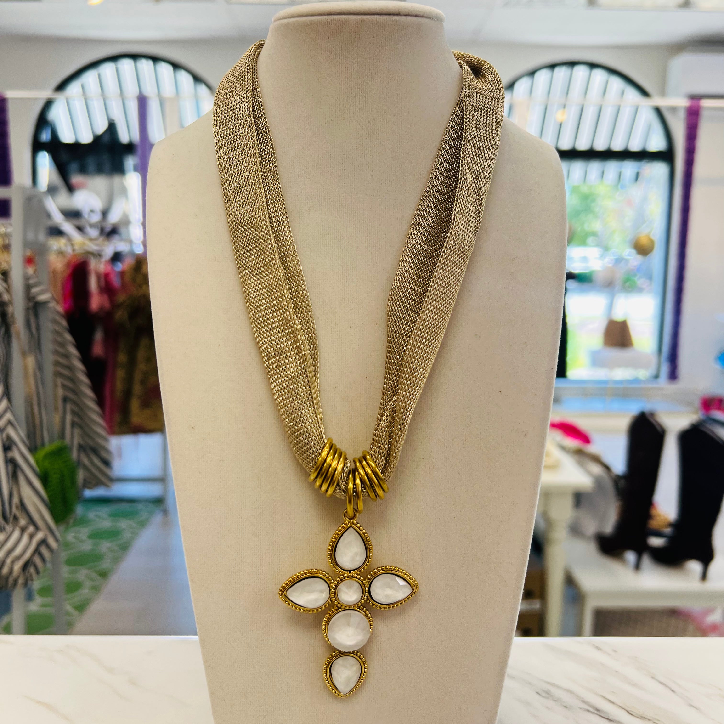 Gilded Grace Scarf Necklace