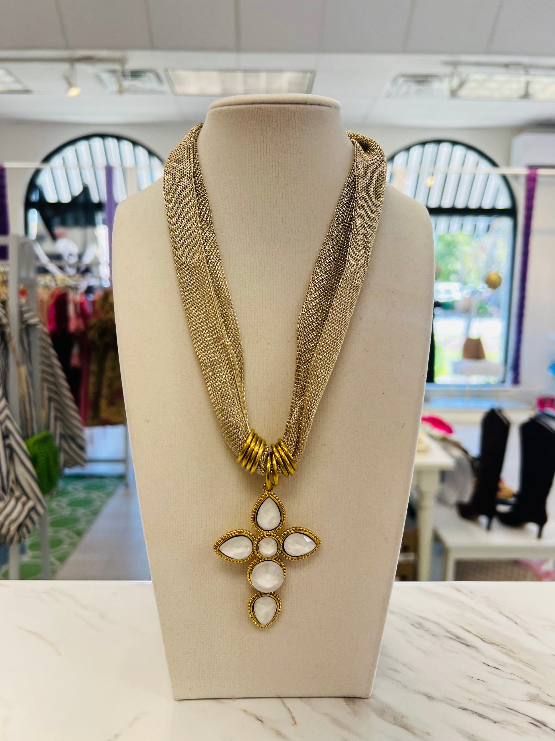 Gilded Grace Scarf Necklace